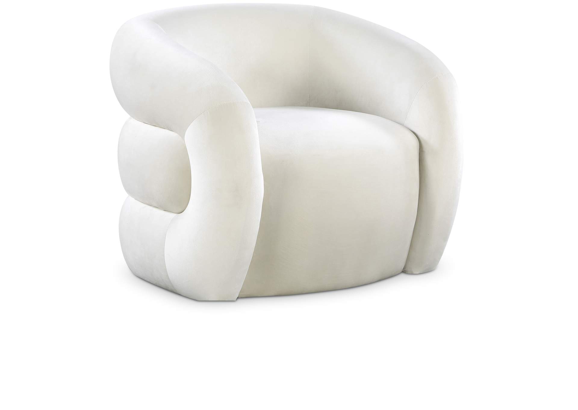 Roxbury Cream Velvet Accent Chair,Meridian Furniture