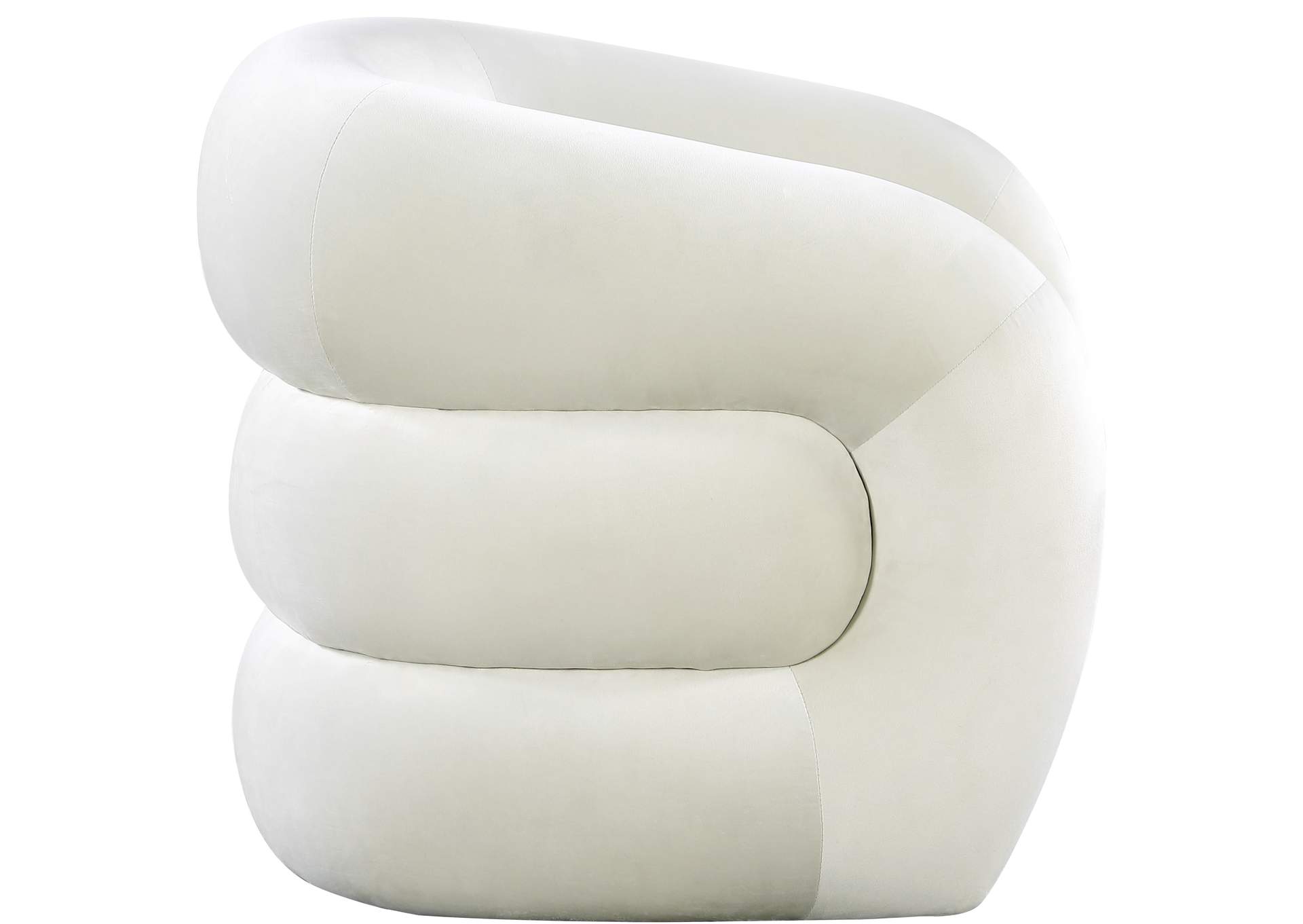 Roxbury Cream Velvet Accent Chair,Meridian Furniture