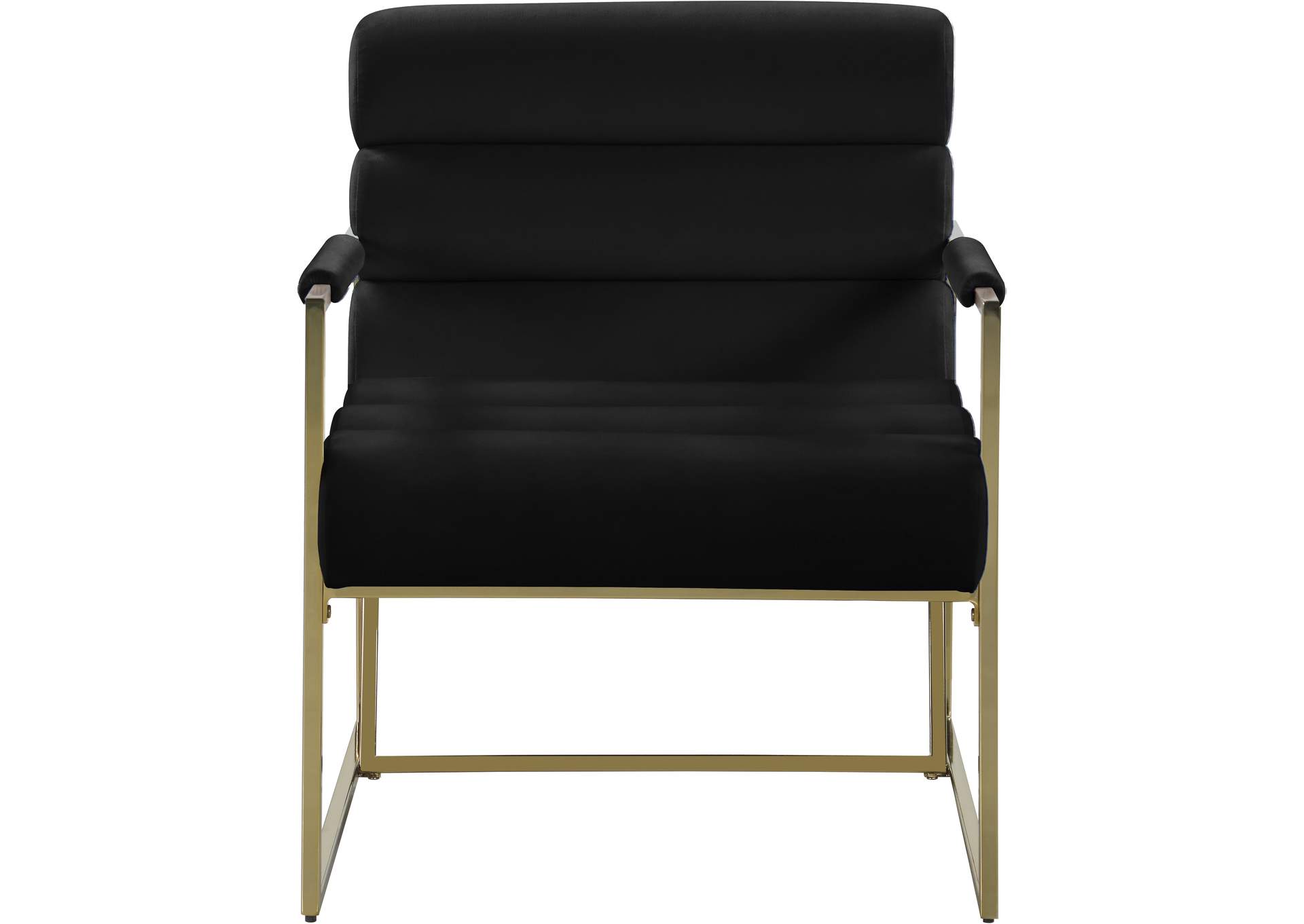 Wayne Black Velvet Accent Chair,Meridian Furniture