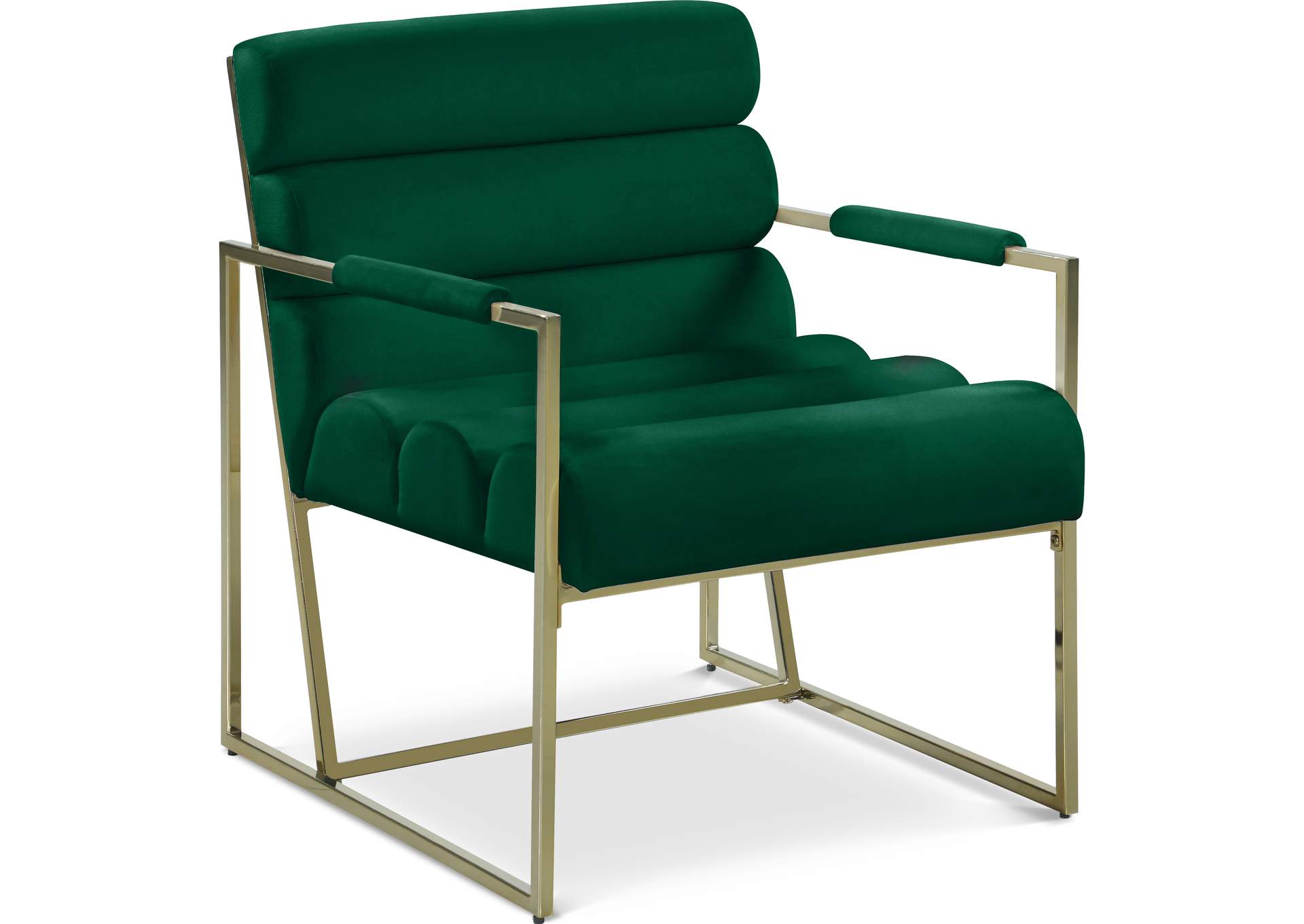 Wayne Green Velvet Accent Chair,Meridian Furniture