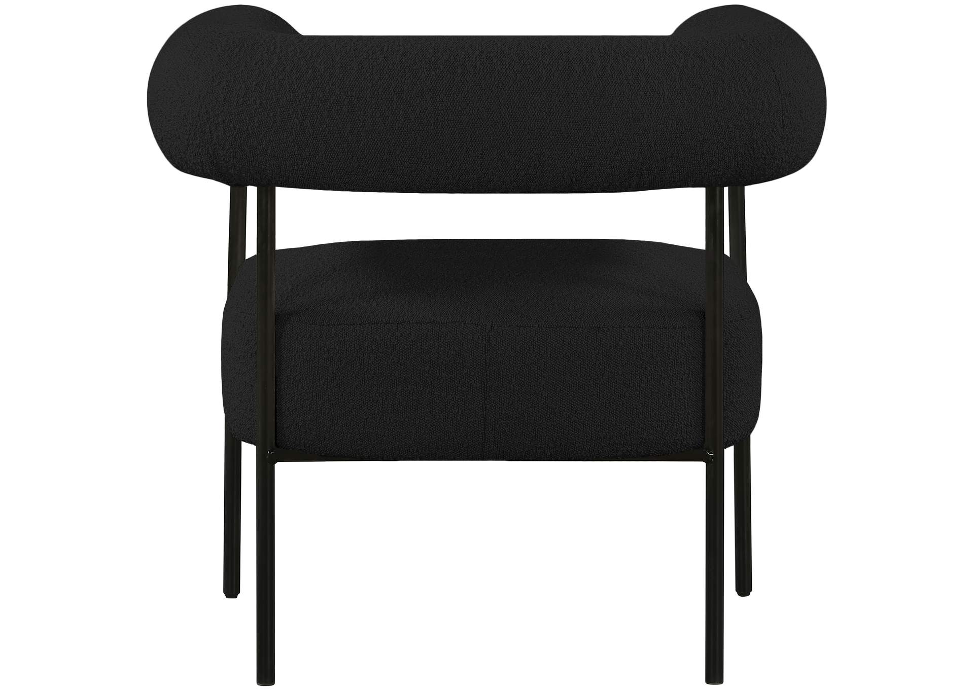 Blake Black Boucle Fabric Accent Chair,Meridian Furniture