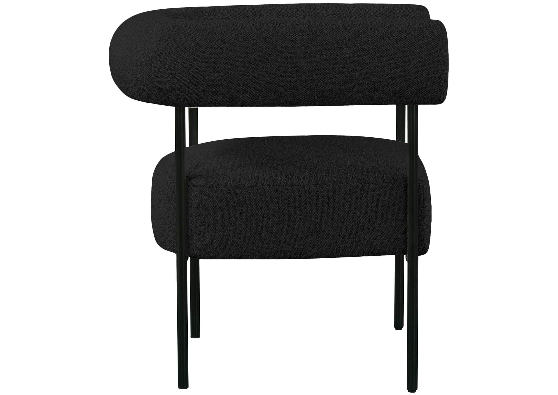 Blake Black Boucle Fabric Accent Chair,Meridian Furniture