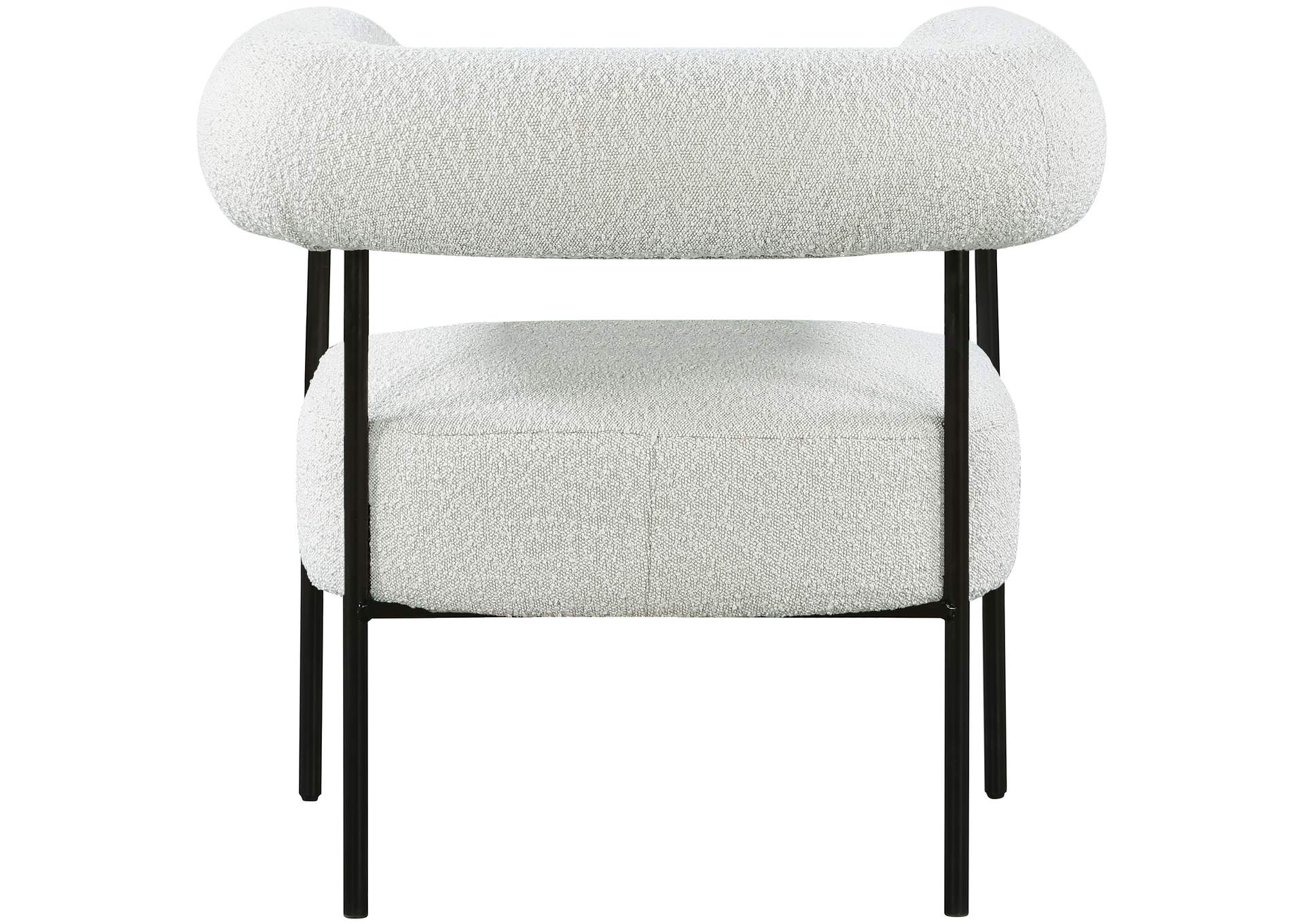 Blake Cream Boucle Fabric Accent Chair,Meridian Furniture