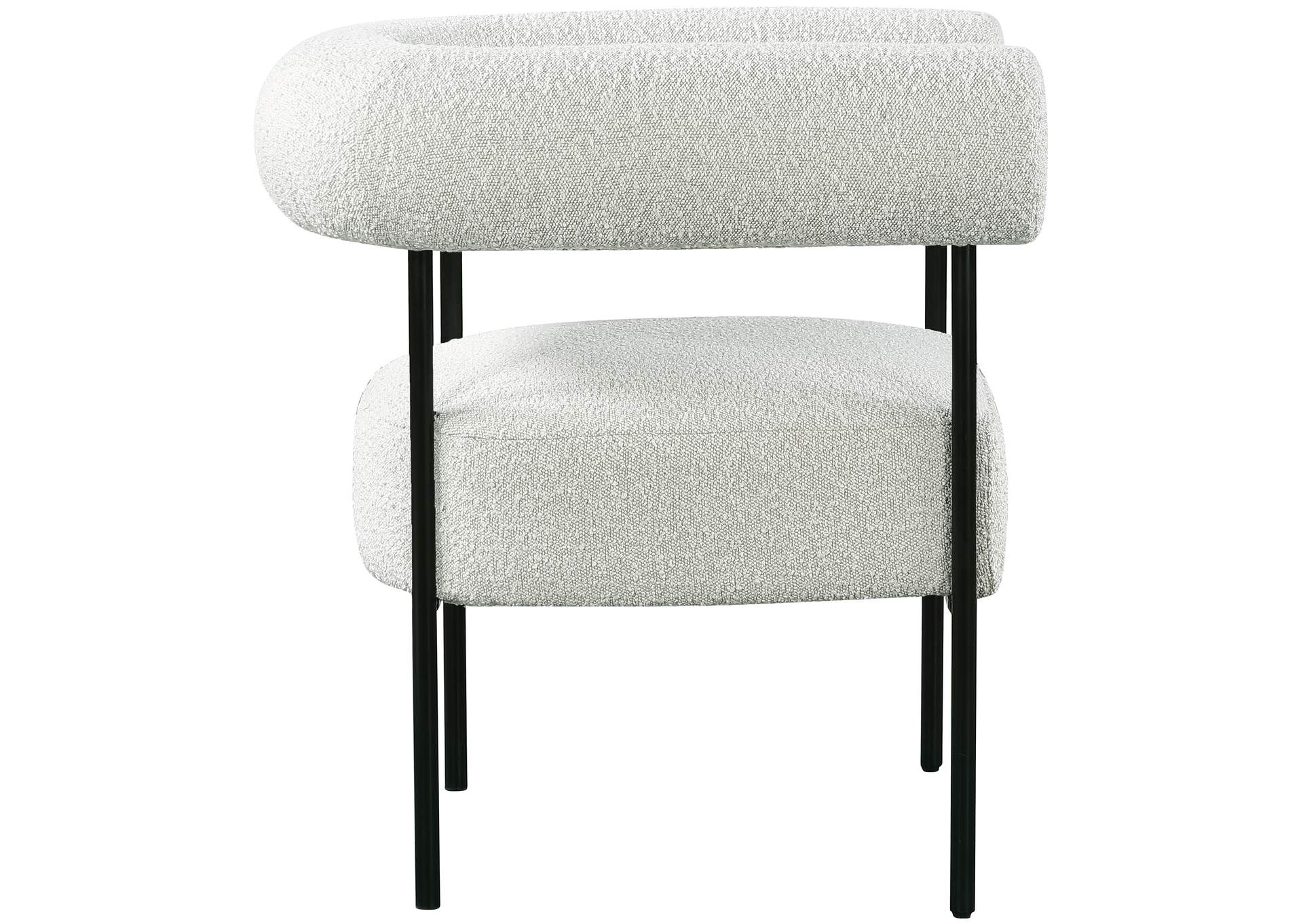 Blake Cream Boucle Fabric Accent Chair,Meridian Furniture