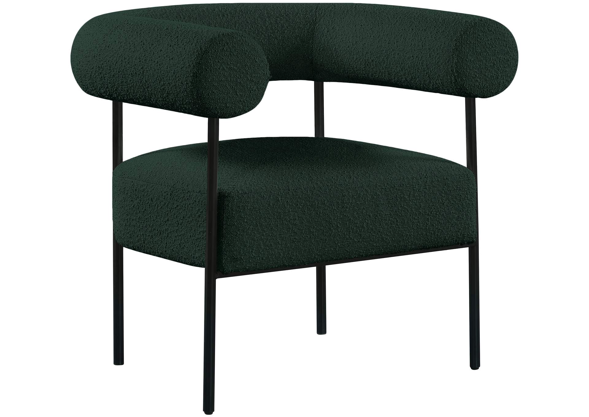 Blake Green Boucle Fabric Accent Chair,Meridian Furniture