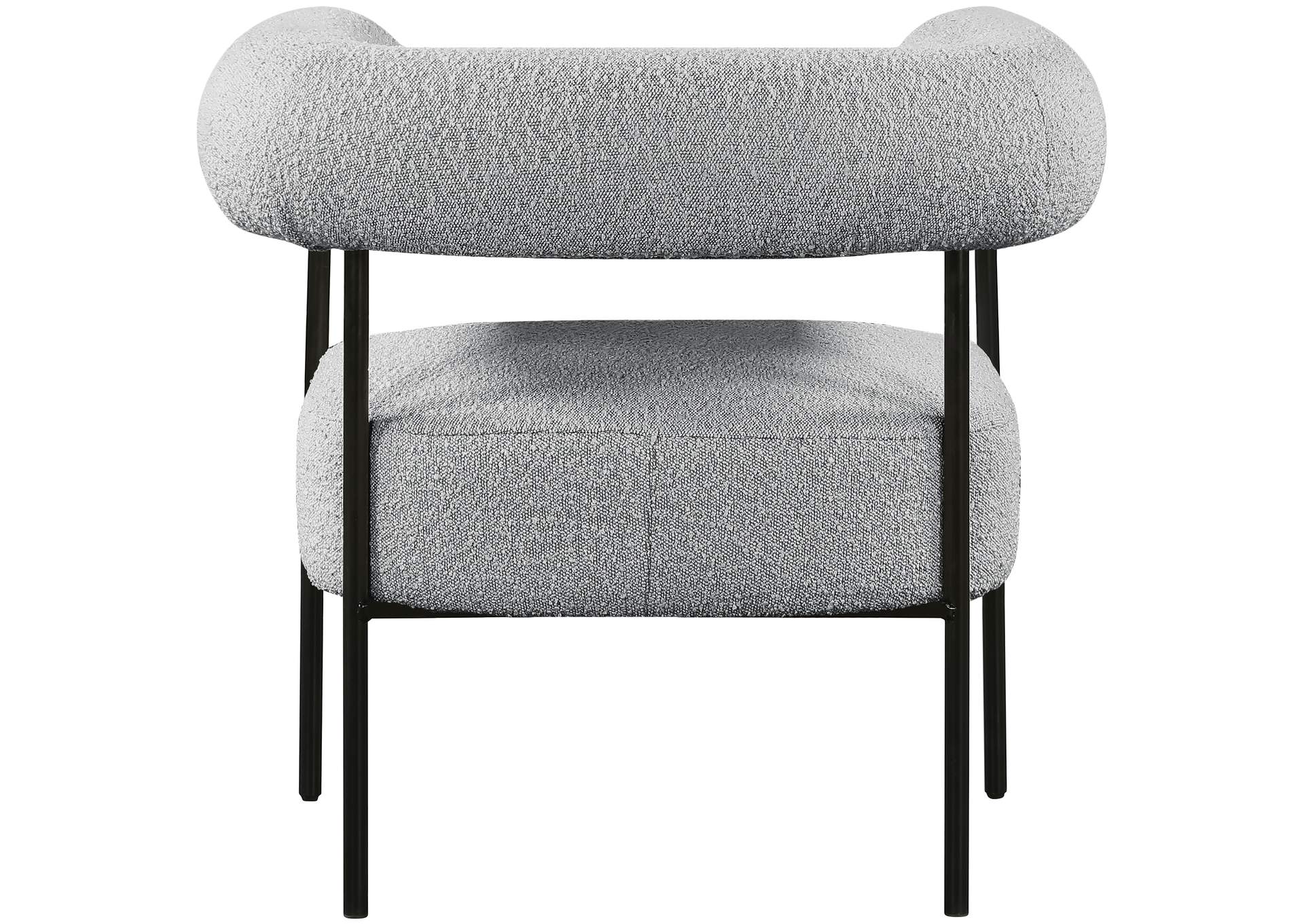 Blake Grey Boucle Fabric Accent Chair,Meridian Furniture