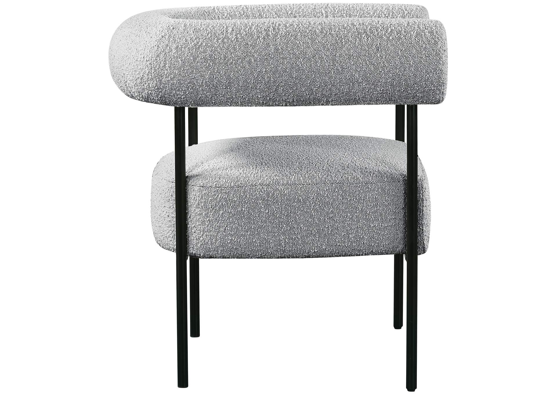 Blake Grey Boucle Fabric Accent Chair,Meridian Furniture