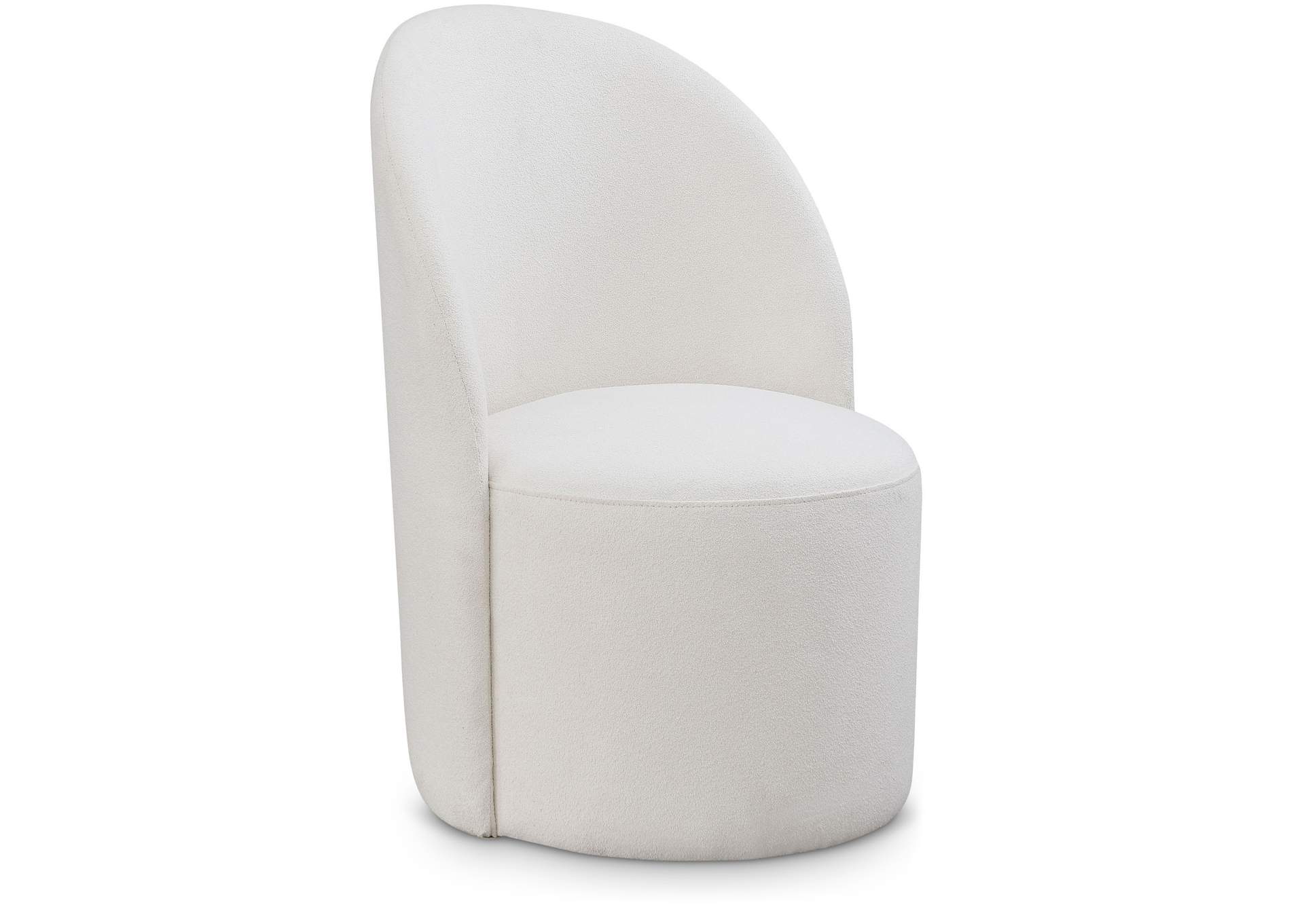 Hautely Cream Boucle Fabric Accent Chair,Meridian Furniture