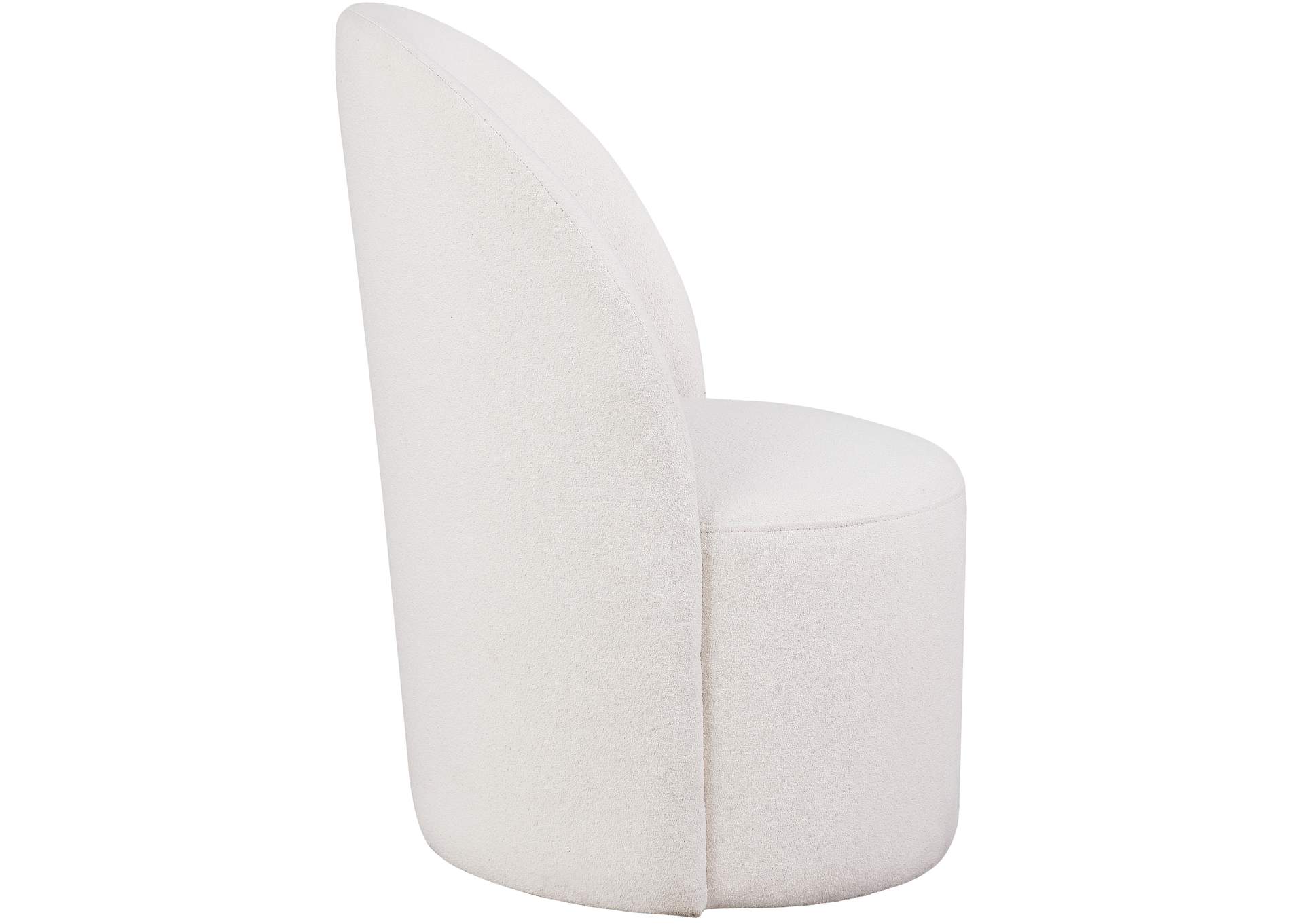 Hautely Cream Boucle Fabric Accent Chair,Meridian Furniture