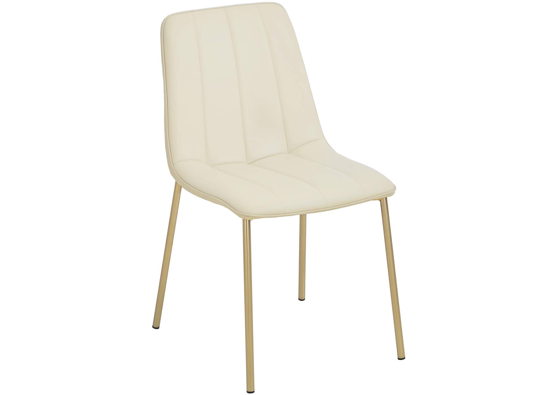 Isla Cream Faux Leather Dining Chair Set of 2,Meridian Furniture
