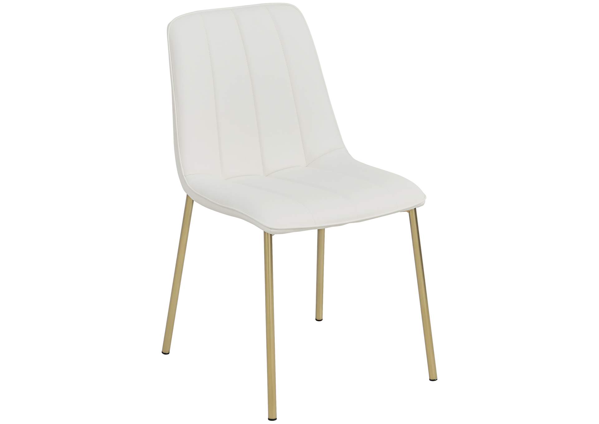 Isla White Faux Leather Dining Chair Set of 2,Meridian Furniture