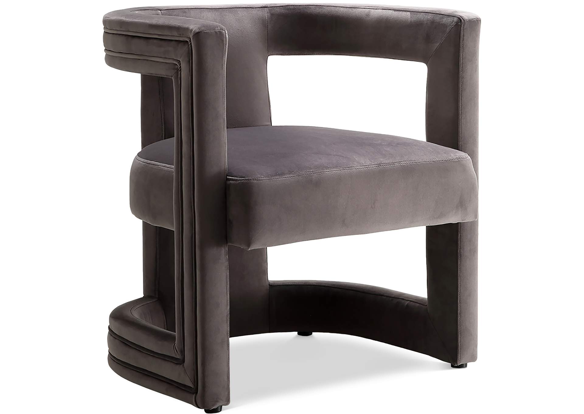 Blair Grey Velvet Accent Chair,Meridian Furniture