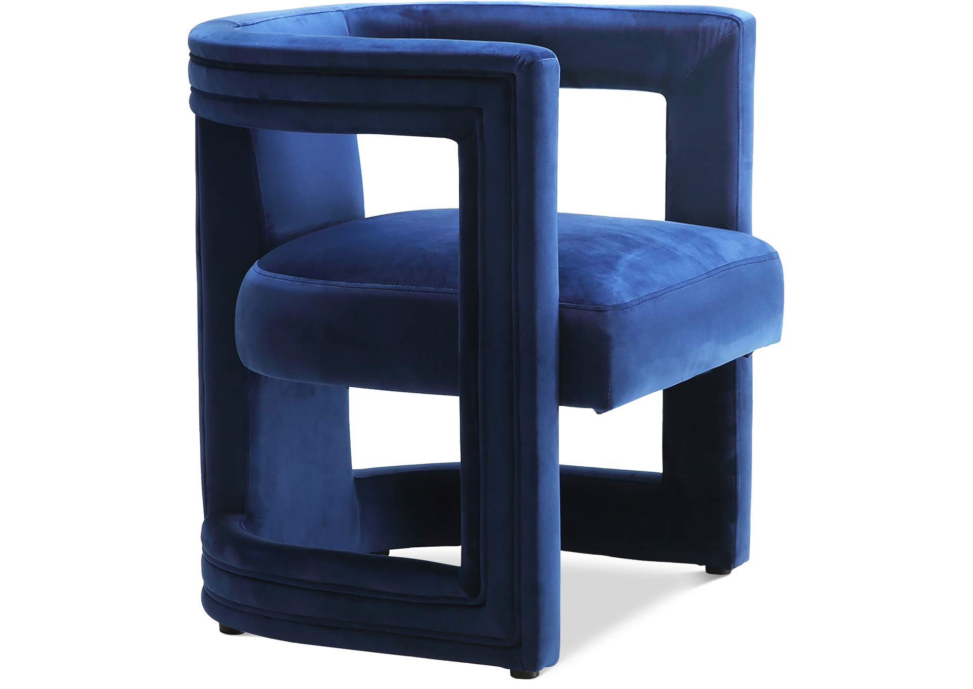 Blair Navy Velvet Accent Chair,Meridian Furniture