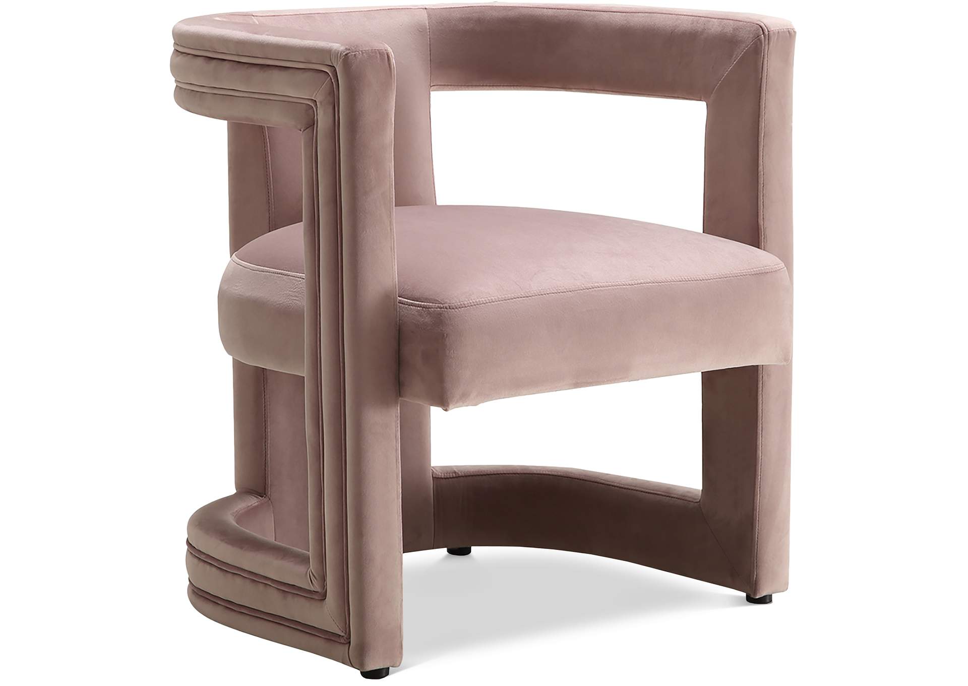 Blair Pink Velvet Accent Chair,Meridian Furniture