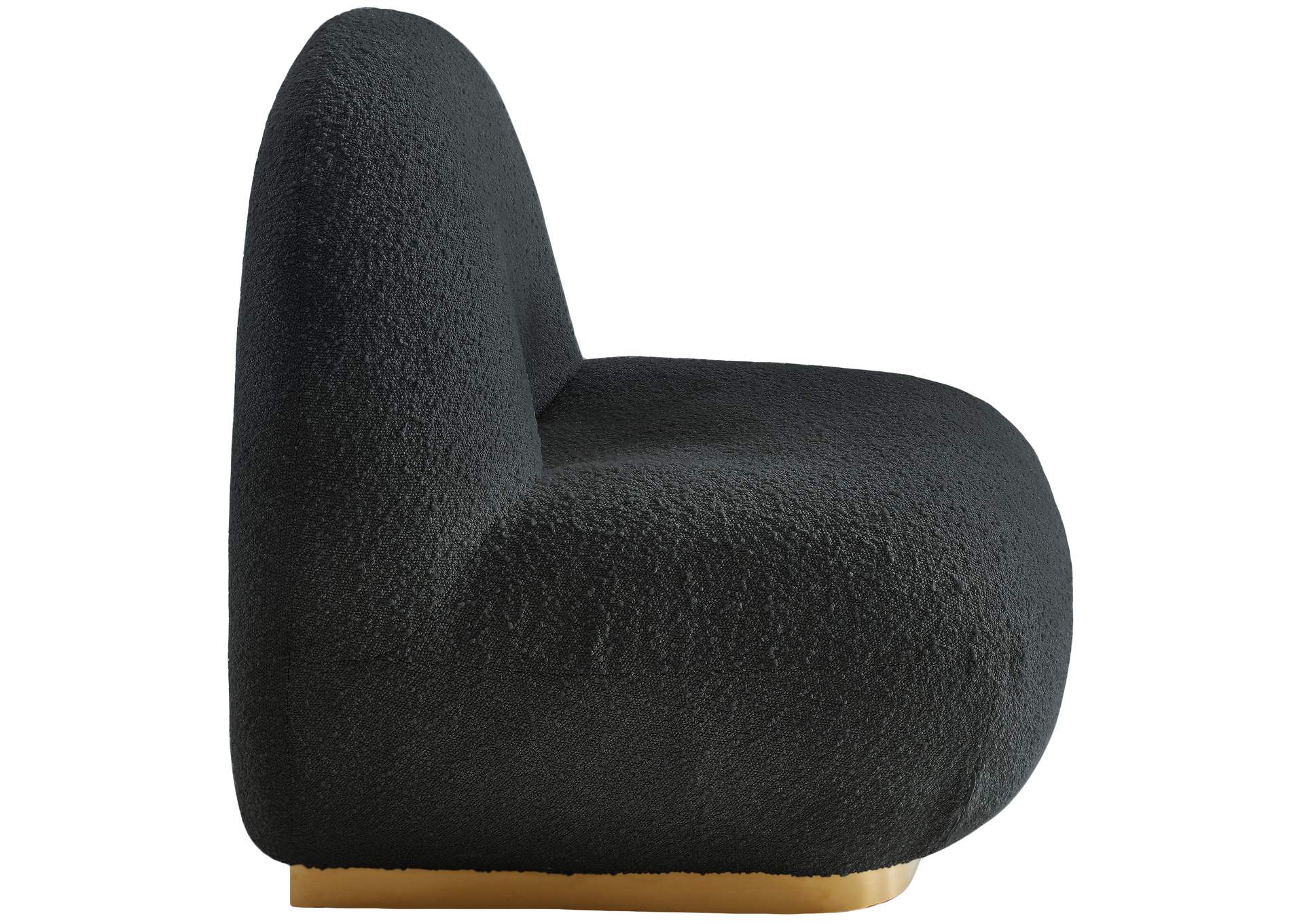 Liam Black Boucle Fabric Accent Chair,Meridian Furniture