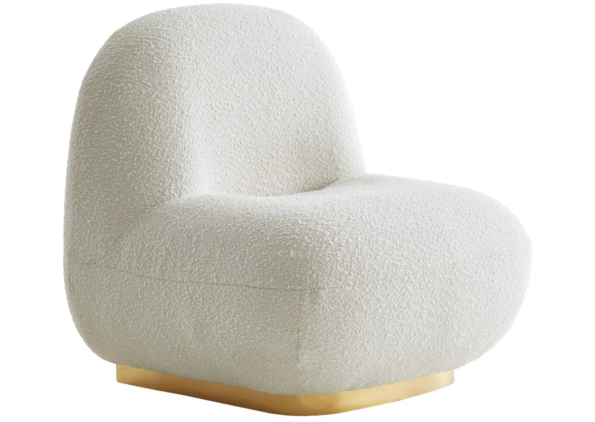 Liam Cream Boucle Fabric Accent Chair,Meridian Furniture