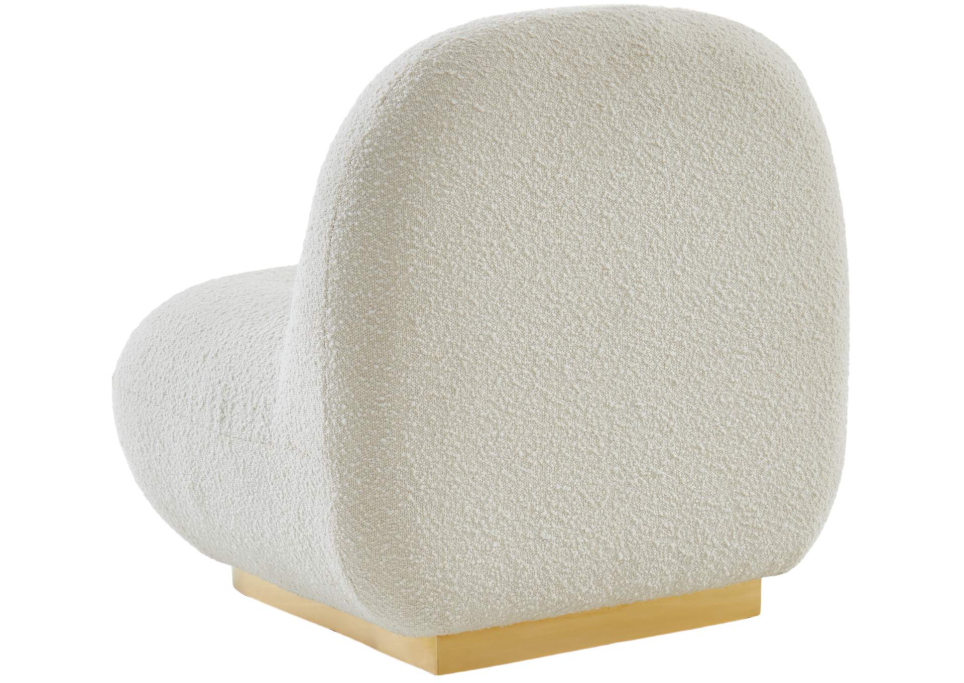 Liam Cream Boucle Fabric Accent Chair,Meridian Furniture