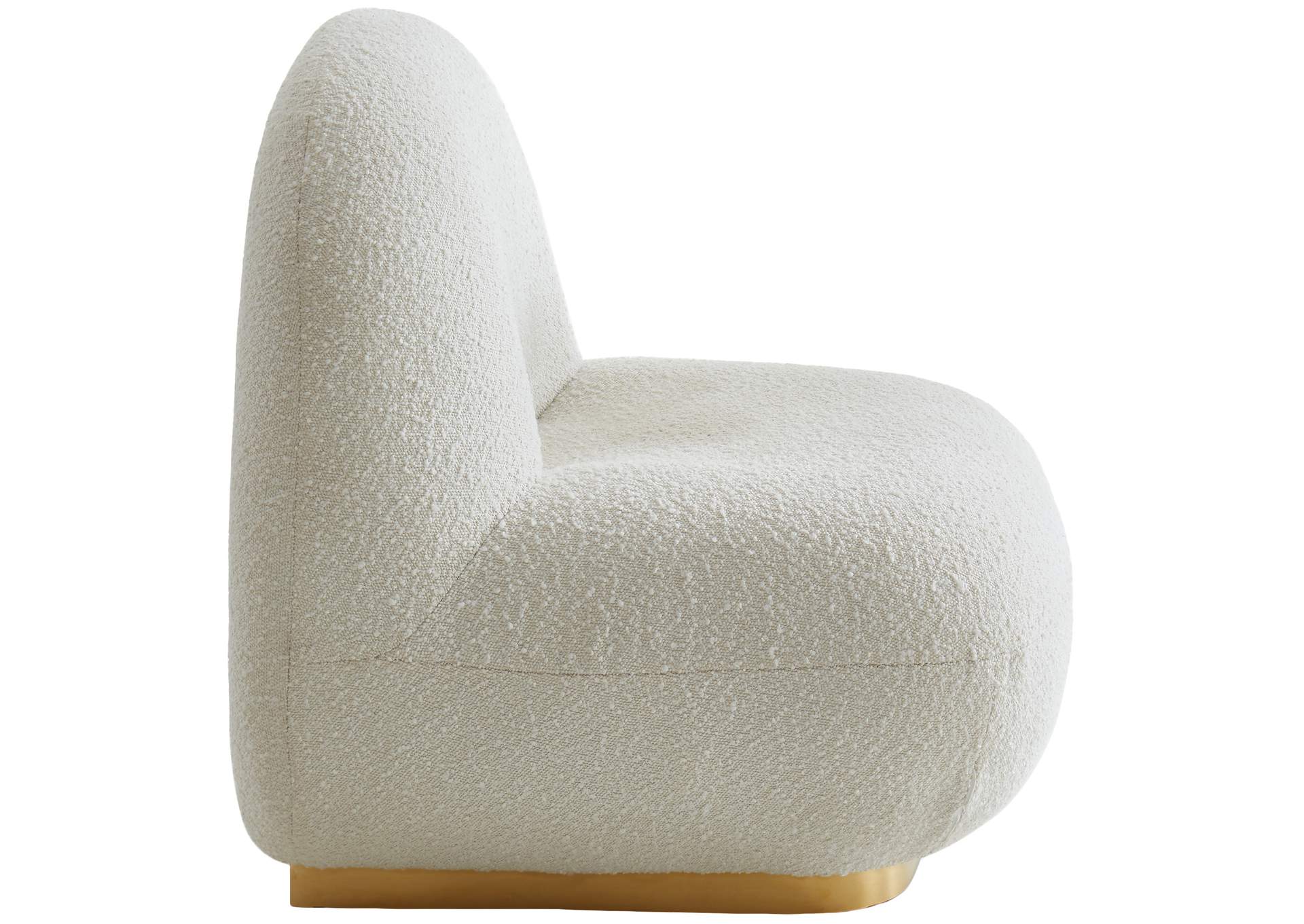 Liam Cream Boucle Fabric Accent Chair,Meridian Furniture