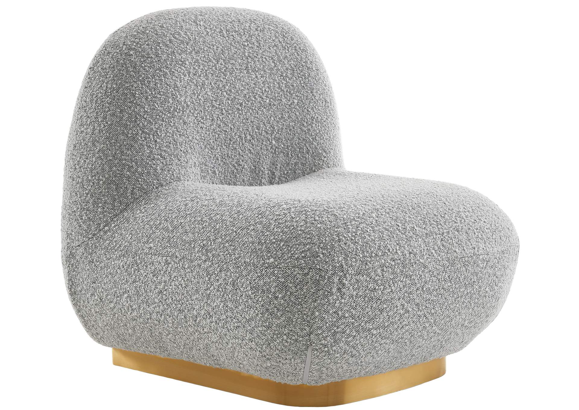 Liam Grey Boucle Fabric Accent Chair,Meridian Furniture