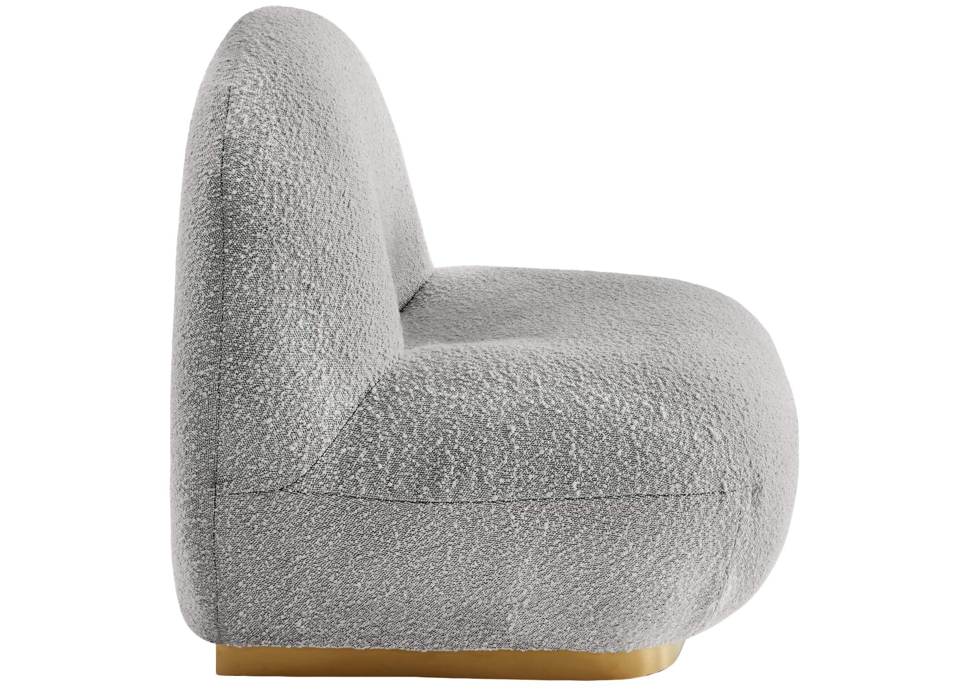 Liam Grey Boucle Fabric Accent Chair,Meridian Furniture