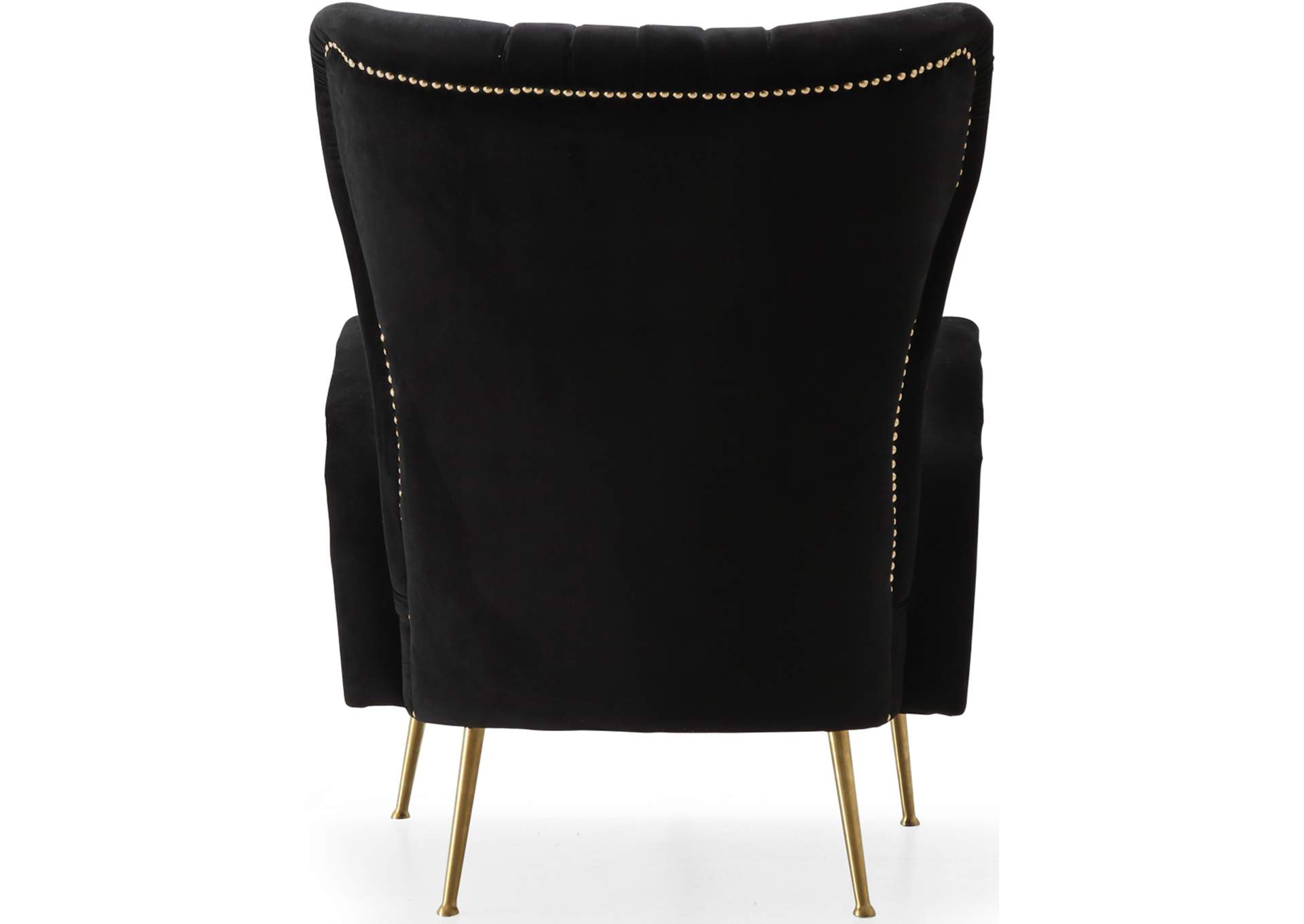 Opera Black Velvet Accent Chair,Meridian Furniture