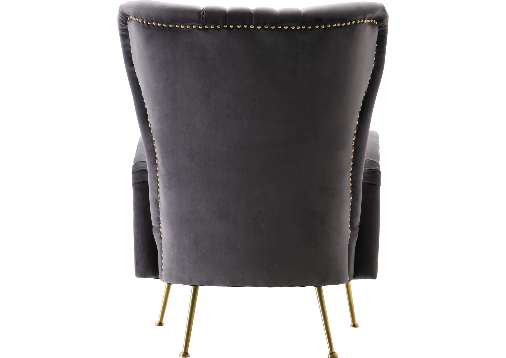 Opera Grey Velvet Accent Chair,Meridian Furniture