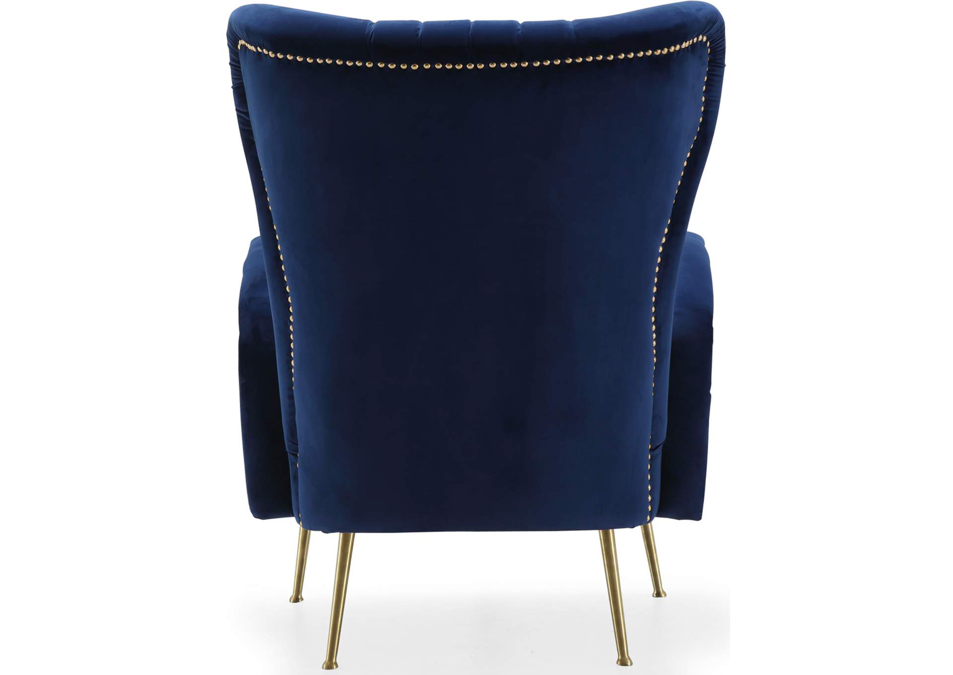 Opera Navy Velvet Accent Chair,Meridian Furniture