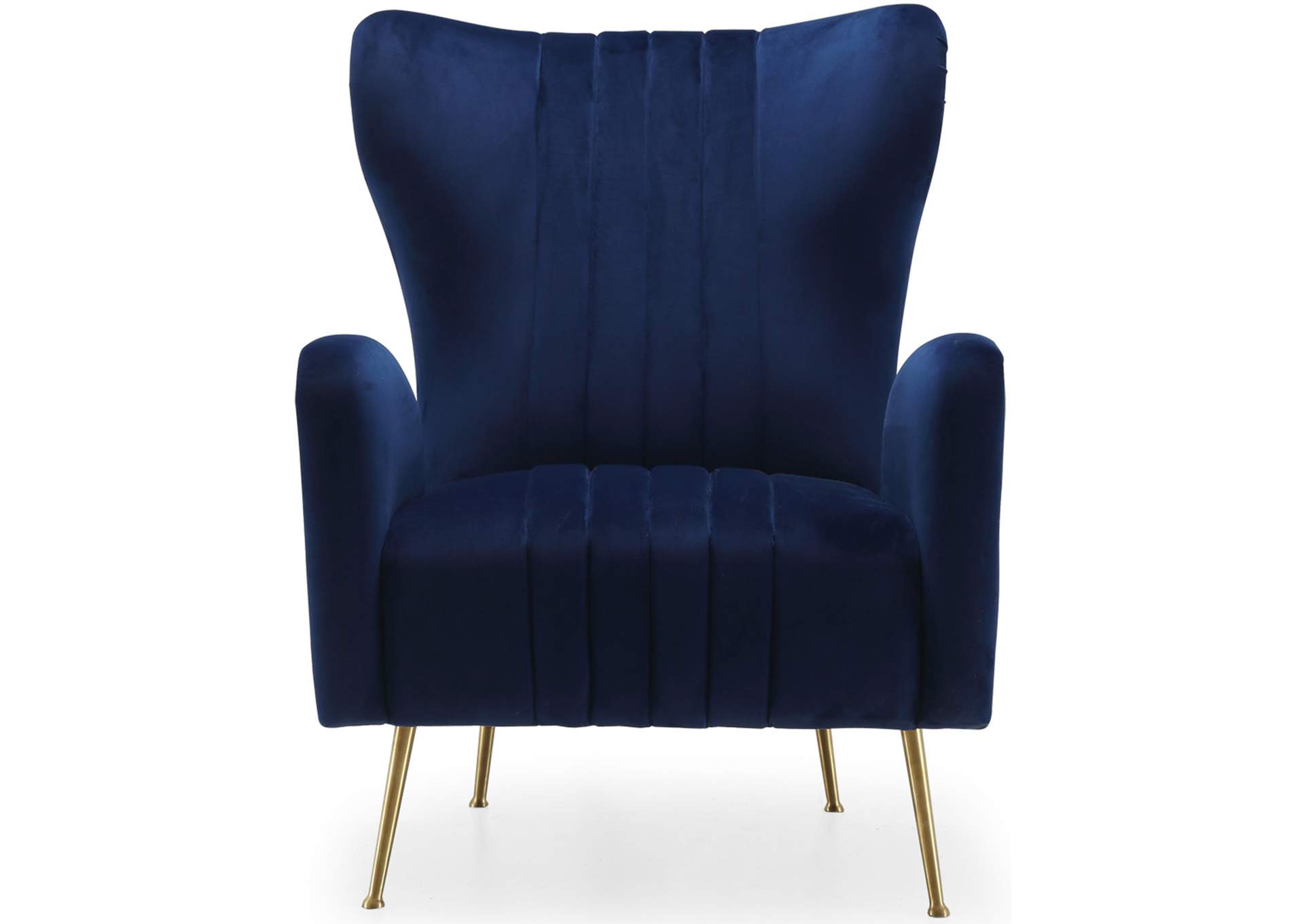 Opera Navy Velvet Accent Chair,Meridian Furniture