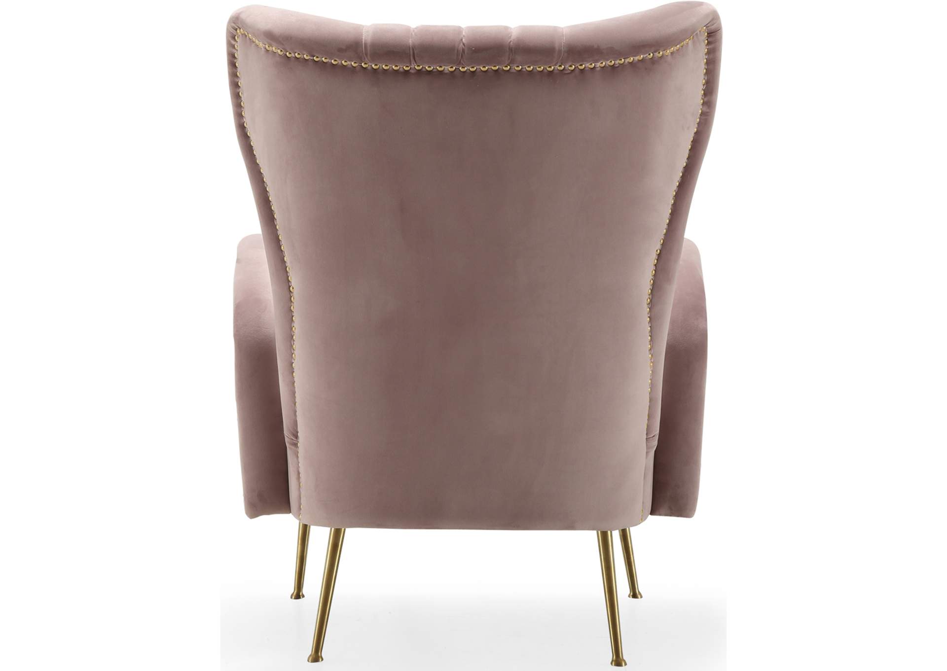 Opera Pink Velvet Accent Chair,Meridian Furniture