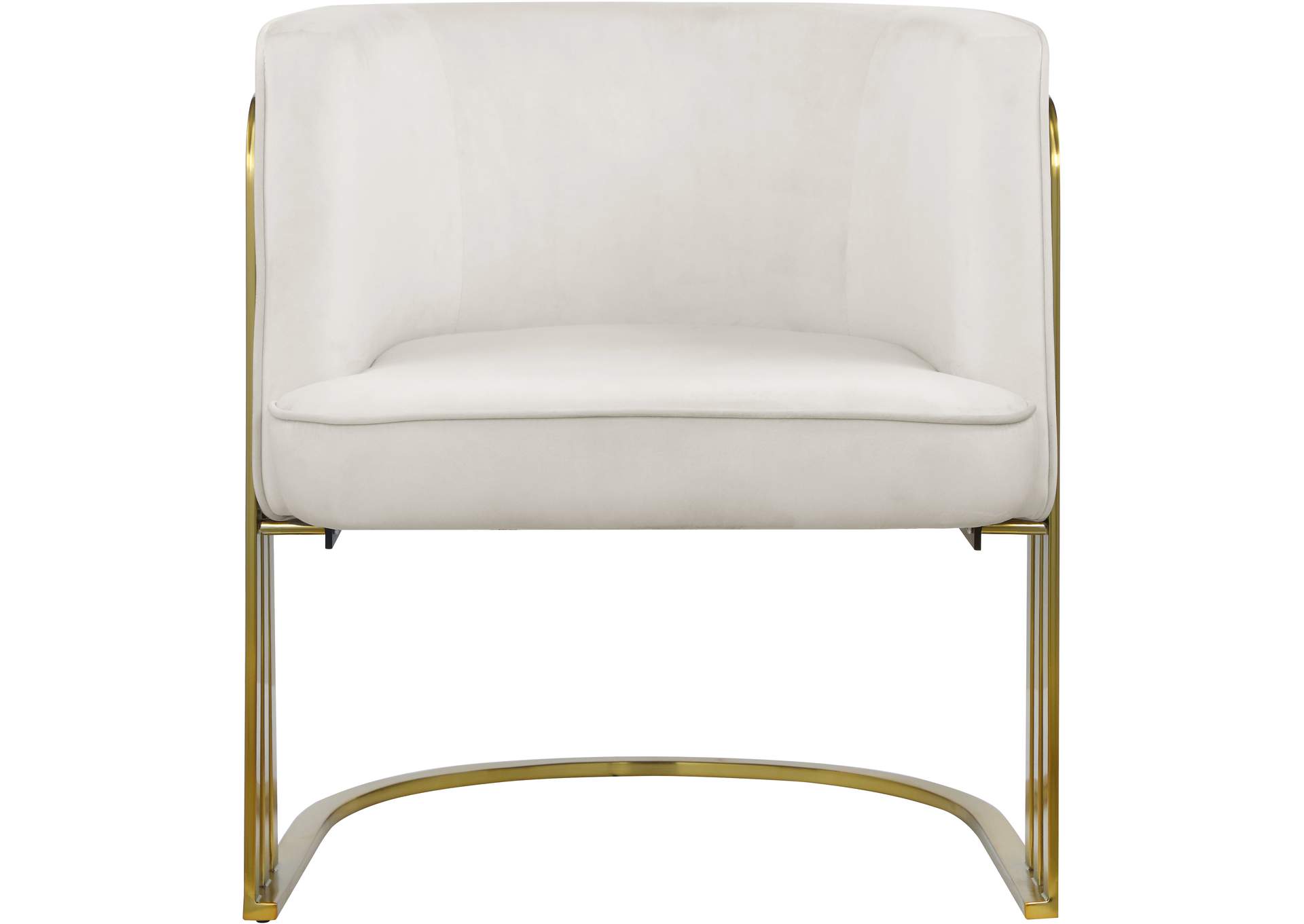 Rays Cream Velvet Accent Chair,Meridian Furniture