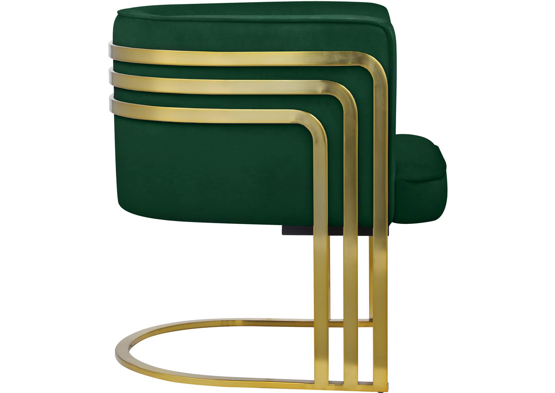 Rays Green Velvet Accent Chair,Meridian Furniture