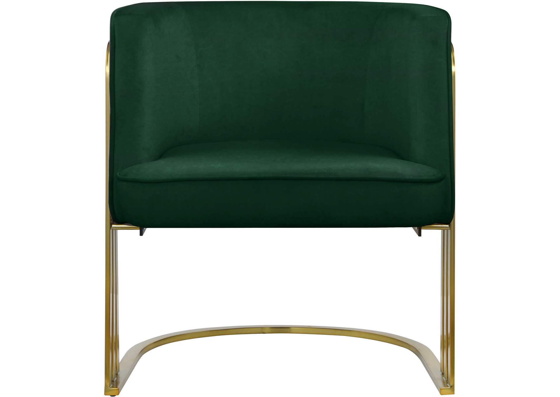 Rays Green Velvet Accent Chair,Meridian Furniture