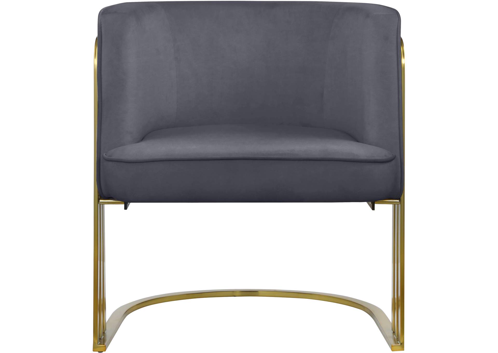 Rays Grey Velvet Accent Chair,Meridian Furniture