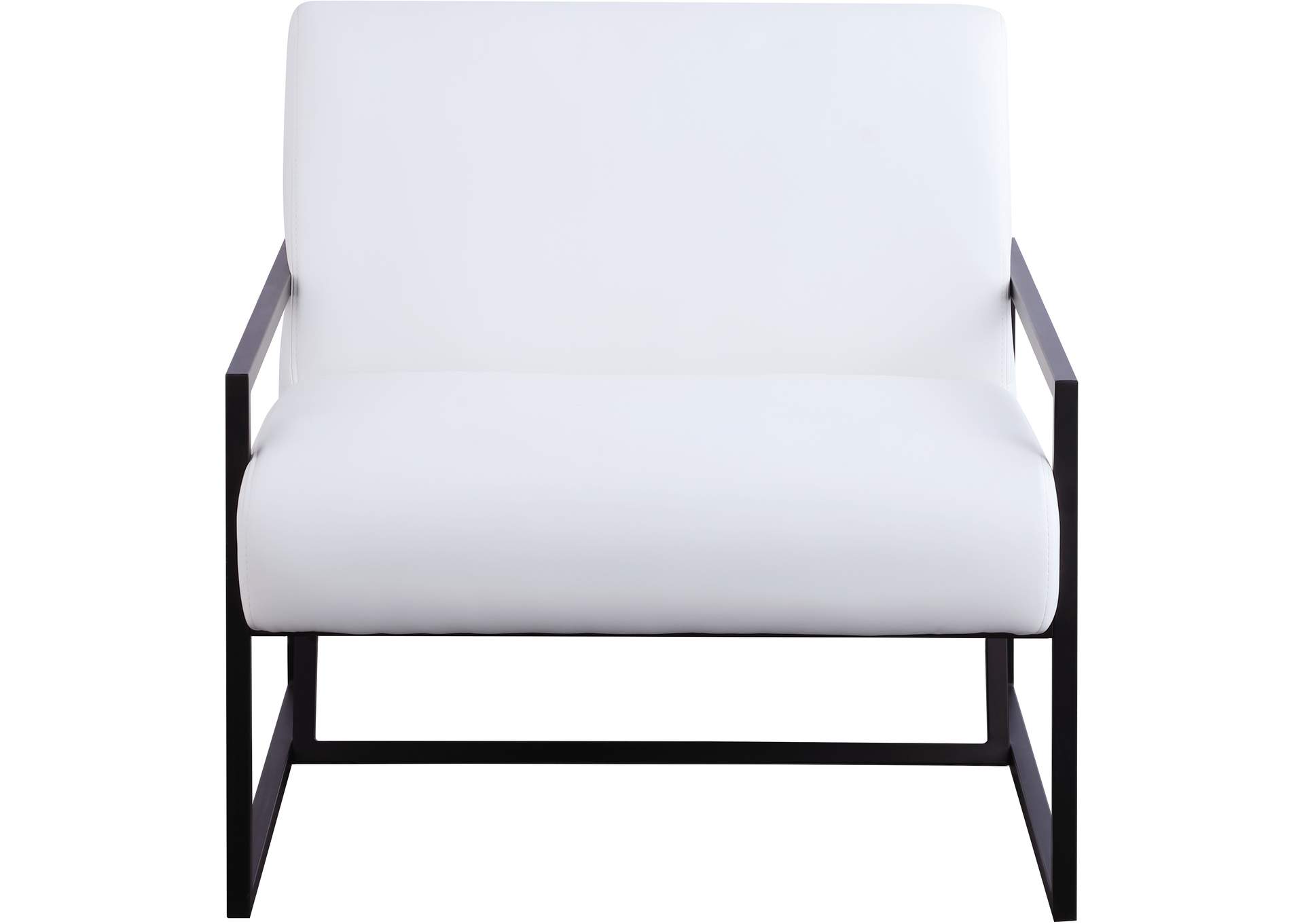 Industry White Faux Leather Accent Chair,Meridian Furniture