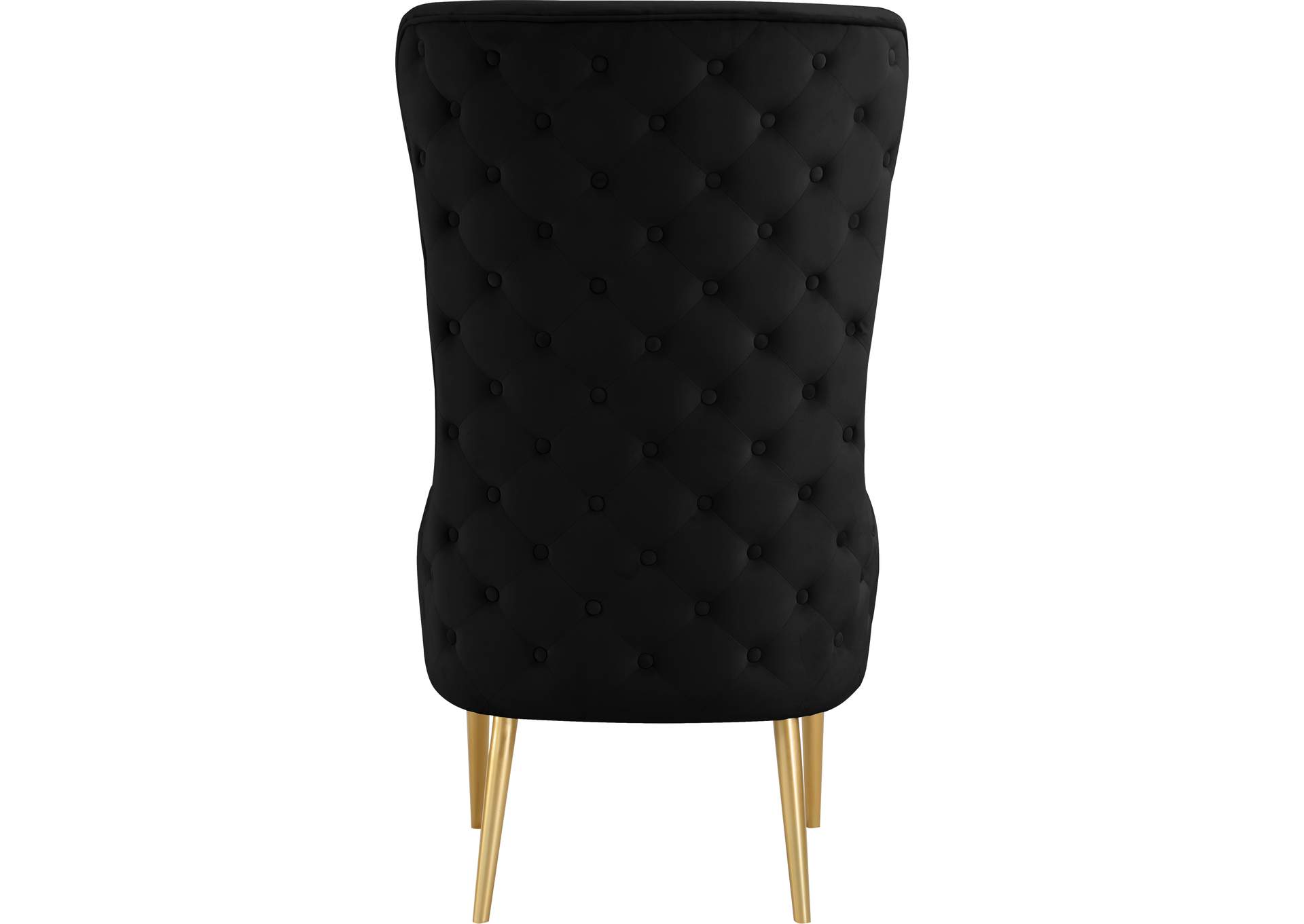 Alexander Black Velvet Accent Chair,Meridian Furniture