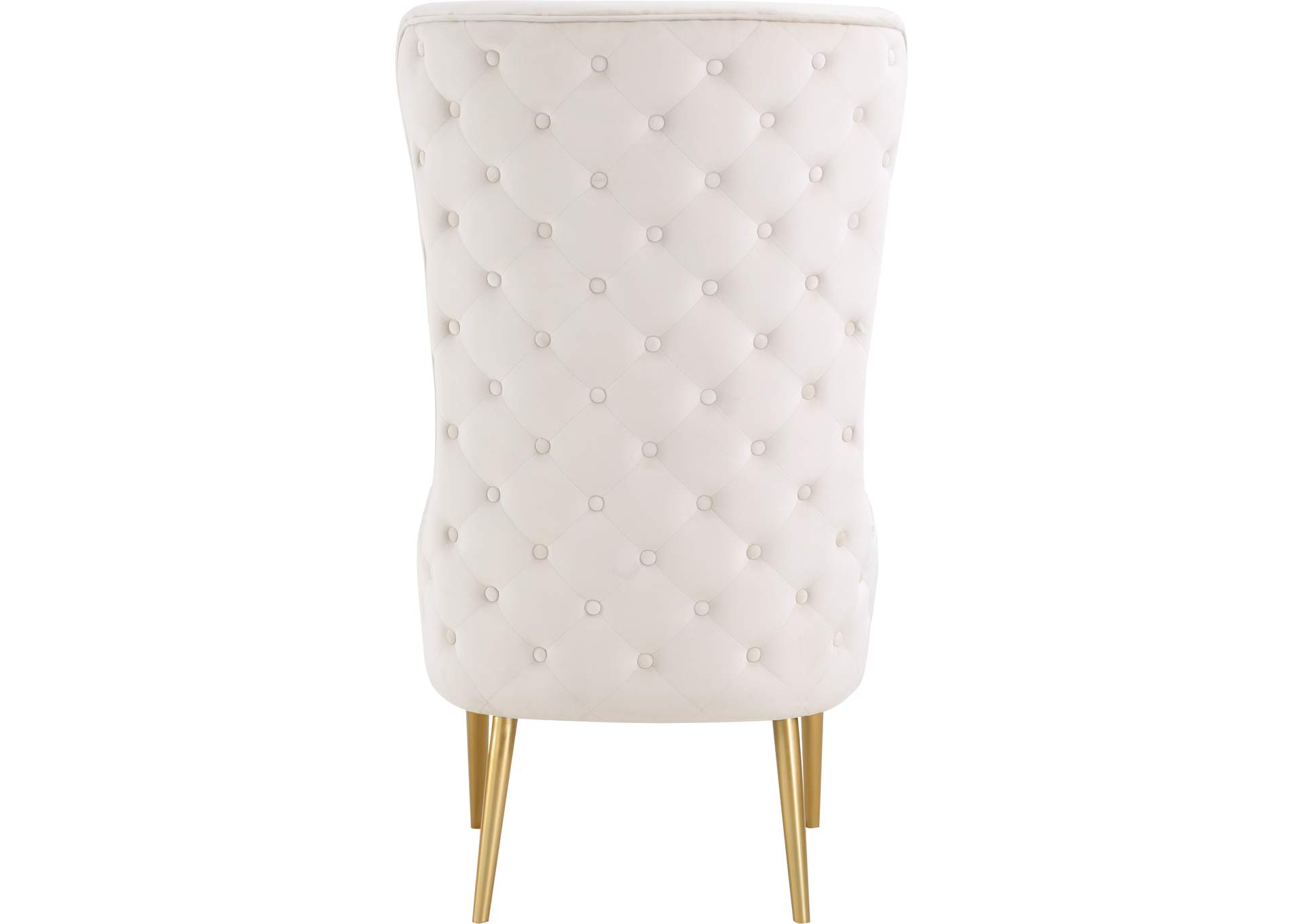 Alexander Cream Velvet Accent Chair,Meridian Furniture