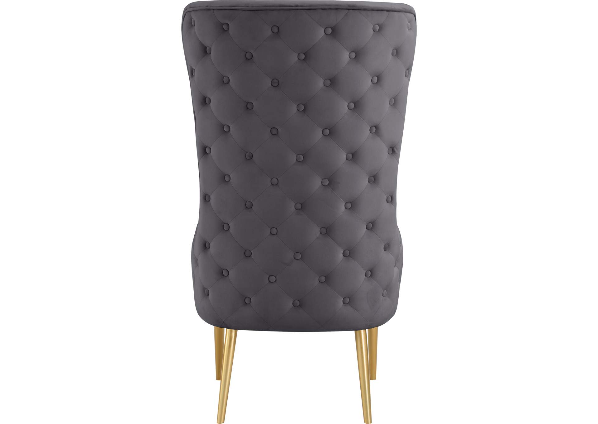 Alexander Grey Velvet Accent Chair,Meridian Furniture