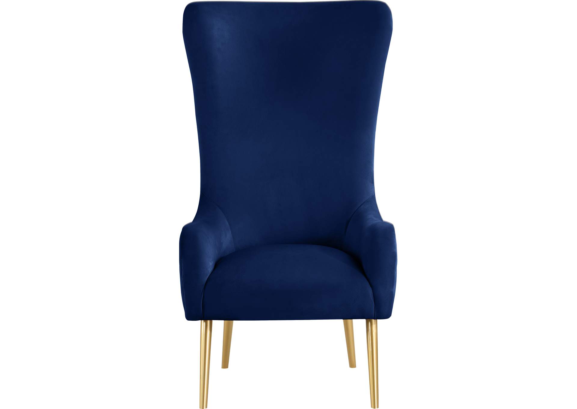 Alexander Navy Velvet Accent Chair,Meridian Furniture