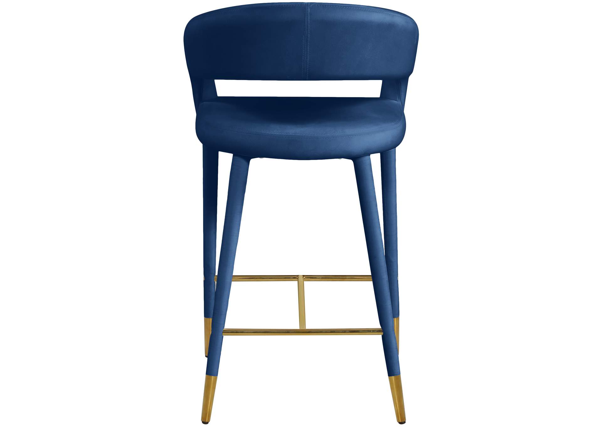 Destiny Navy Velvet Stool,Meridian Furniture