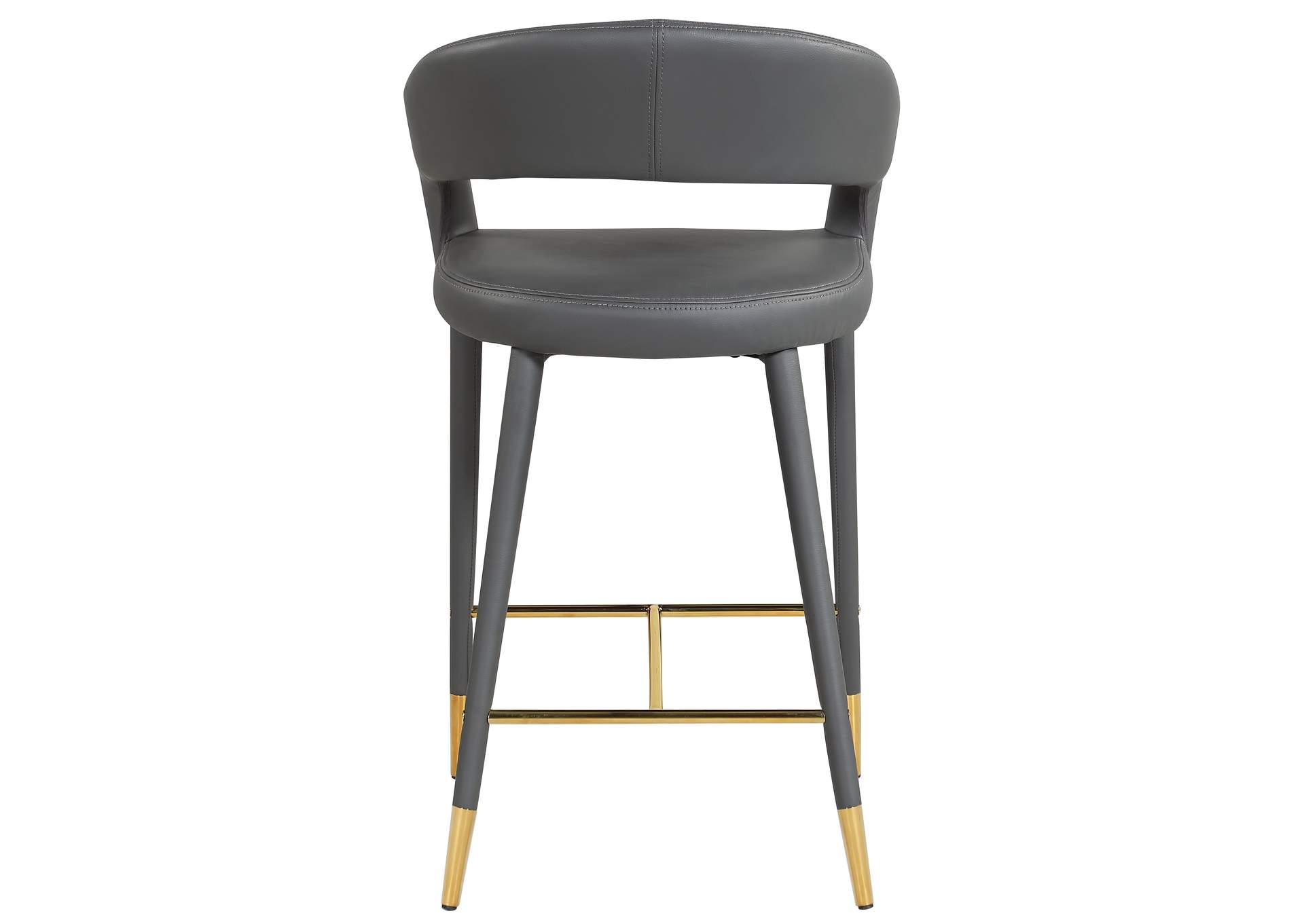 Destiny Grey Faux Leather Stool,Meridian Furniture