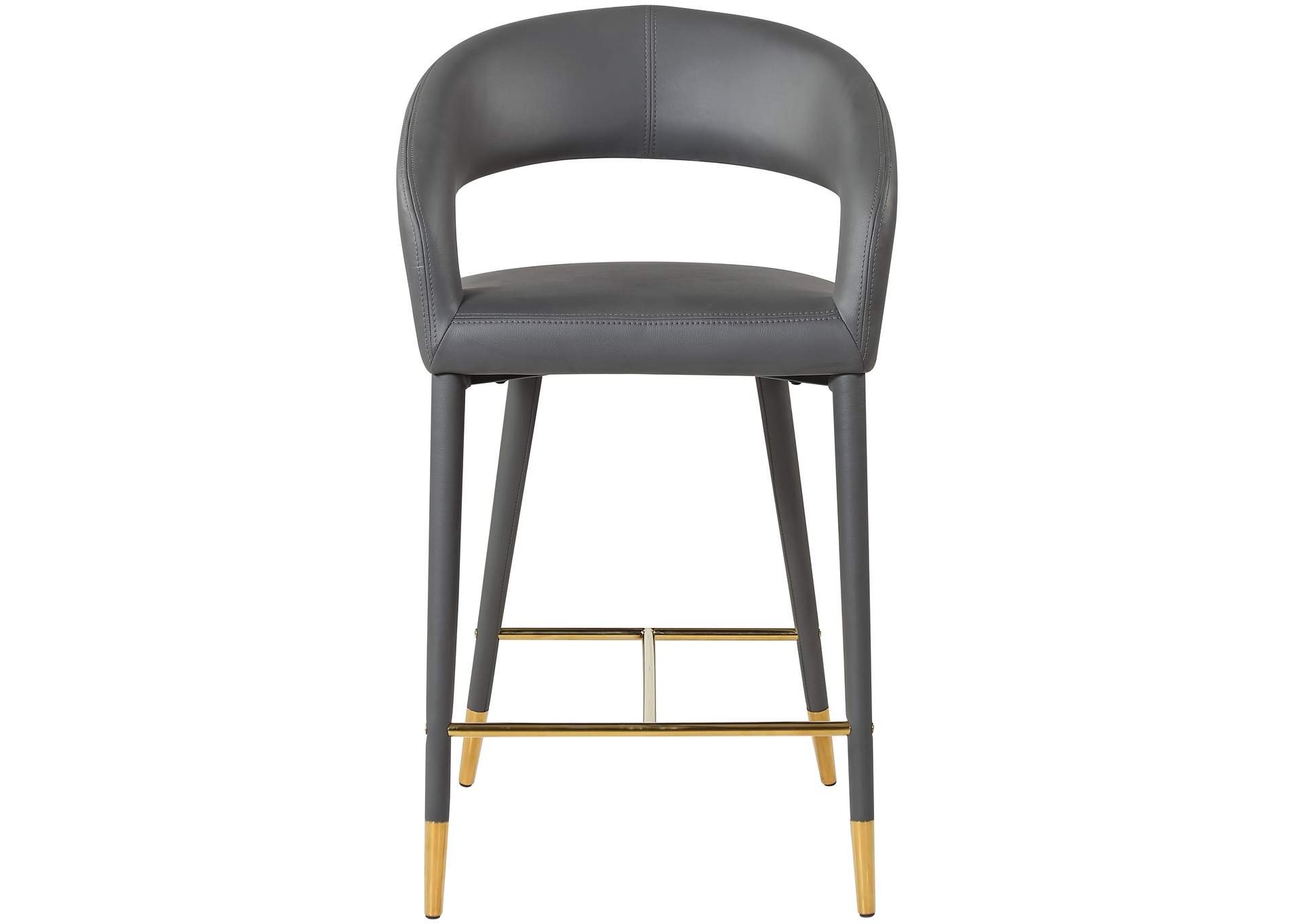 Destiny Grey Faux Leather Stool,Meridian Furniture