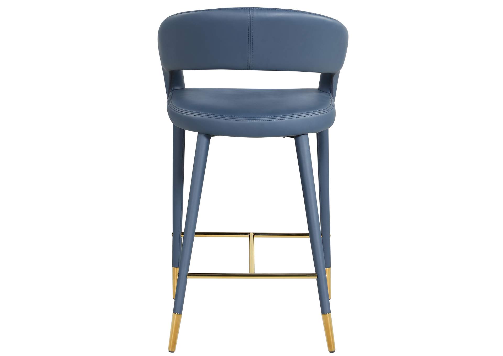 Destiny Navy Faux Leather Stool,Meridian Furniture