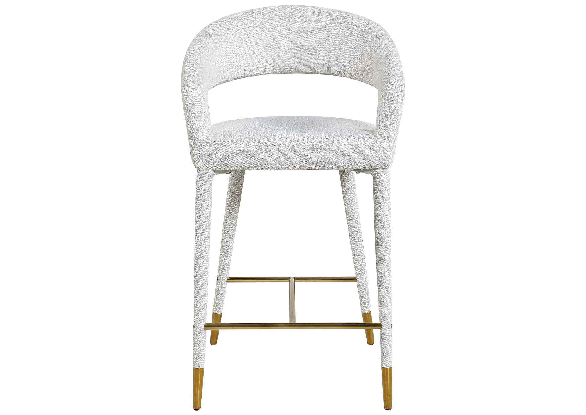 Destiny Cream Fabric Stool,Meridian Furniture