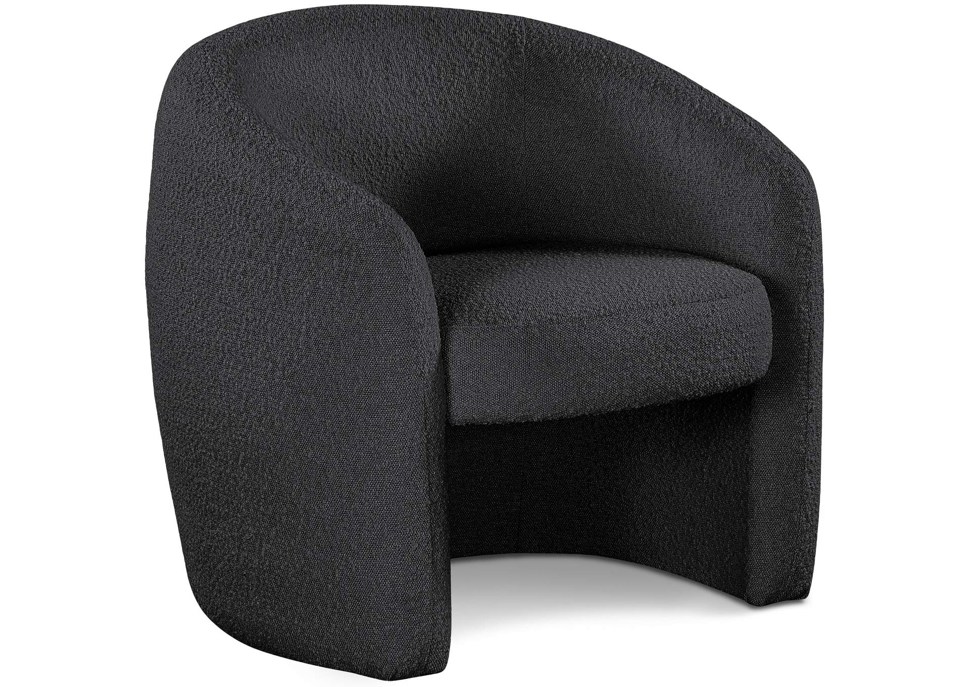 Acadia Black Boucle Fabric Accent Chair,Meridian Furniture