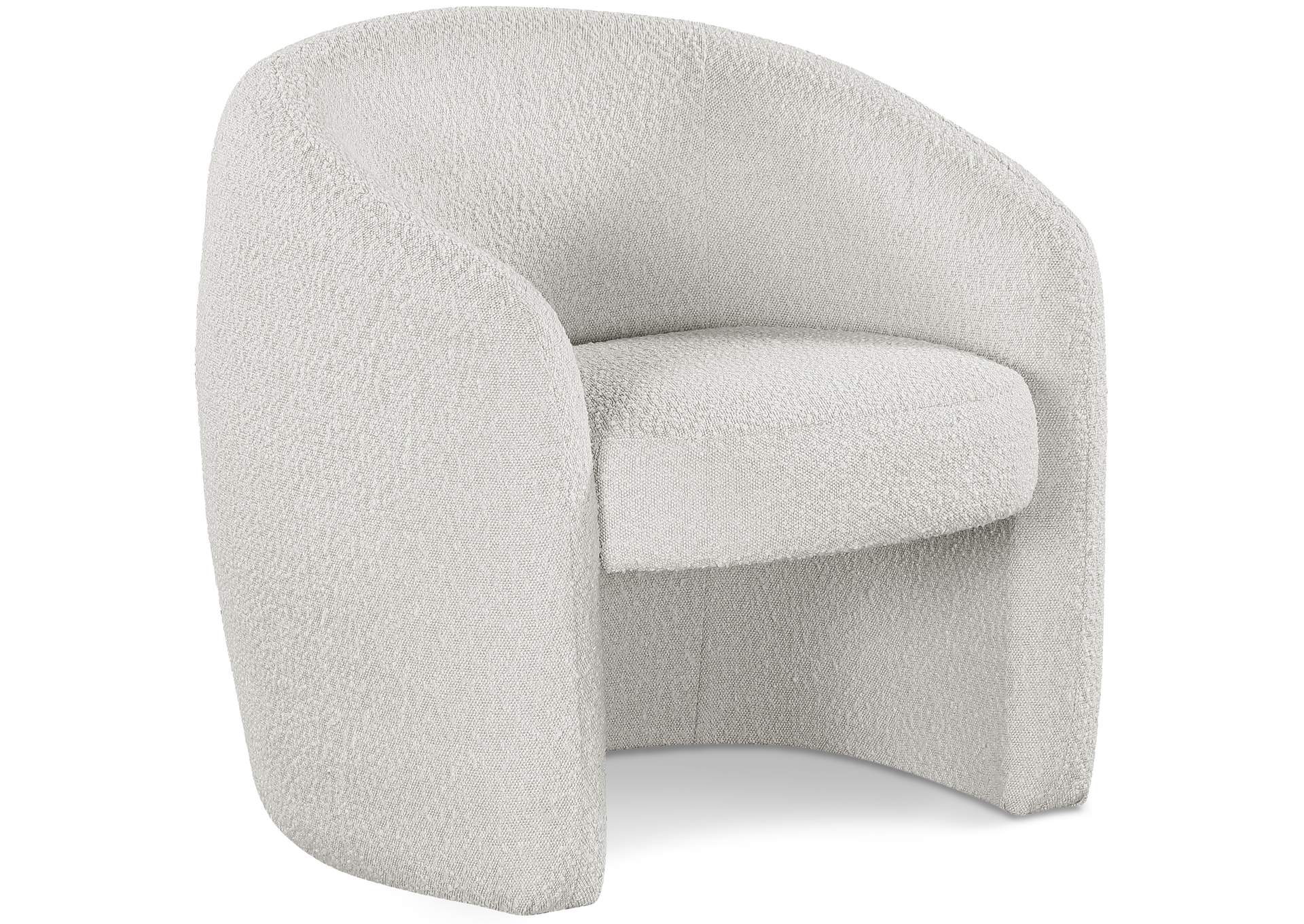 Acadia Cream Boucle Fabric Accent Chair,Meridian Furniture