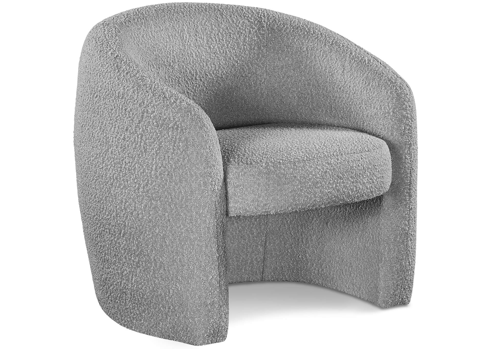 Acadia Grey Boucle Fabric Accent Chair,Meridian Furniture