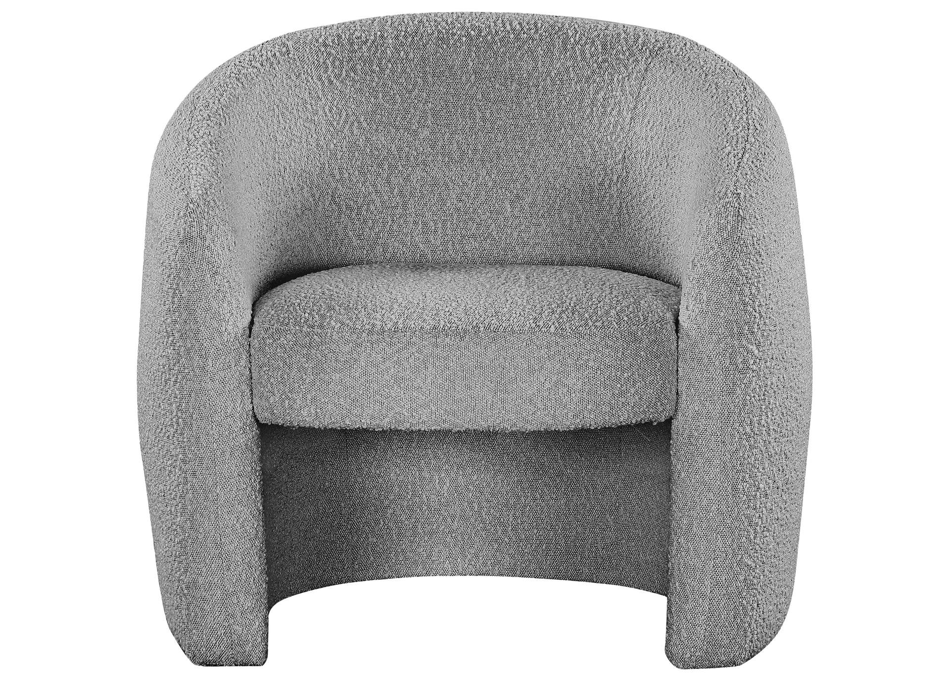 Acadia Grey Boucle Fabric Accent Chair,Meridian Furniture