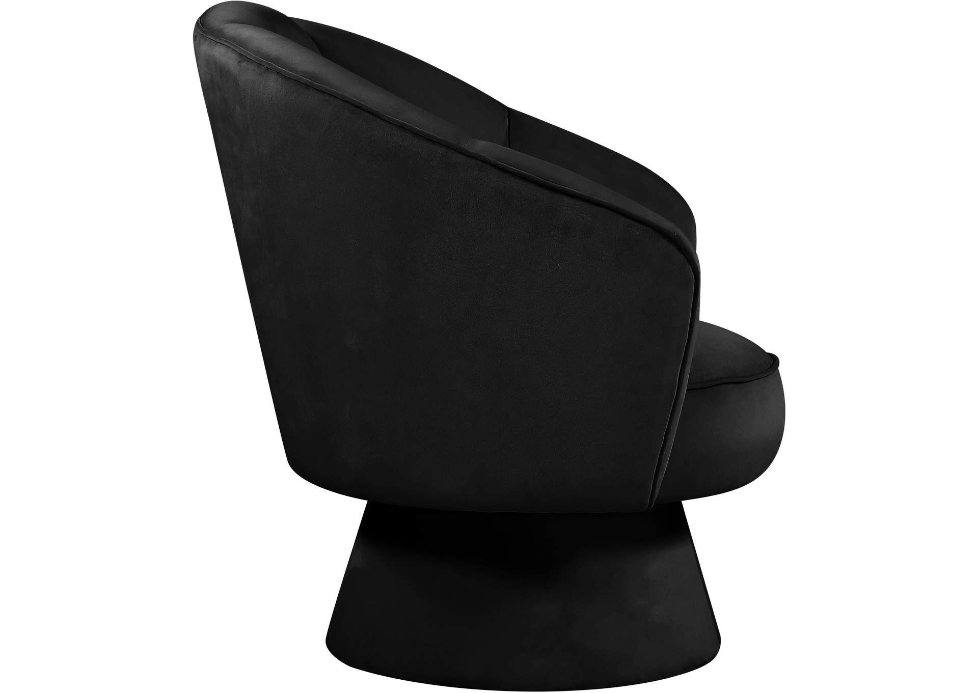 Swanson Black Velvet Accent Chair,Meridian Furniture