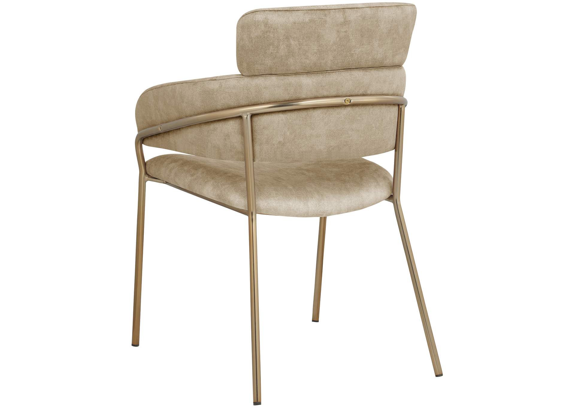 Yara Beige Velvet Dining Chair Set of 2,Meridian Furniture