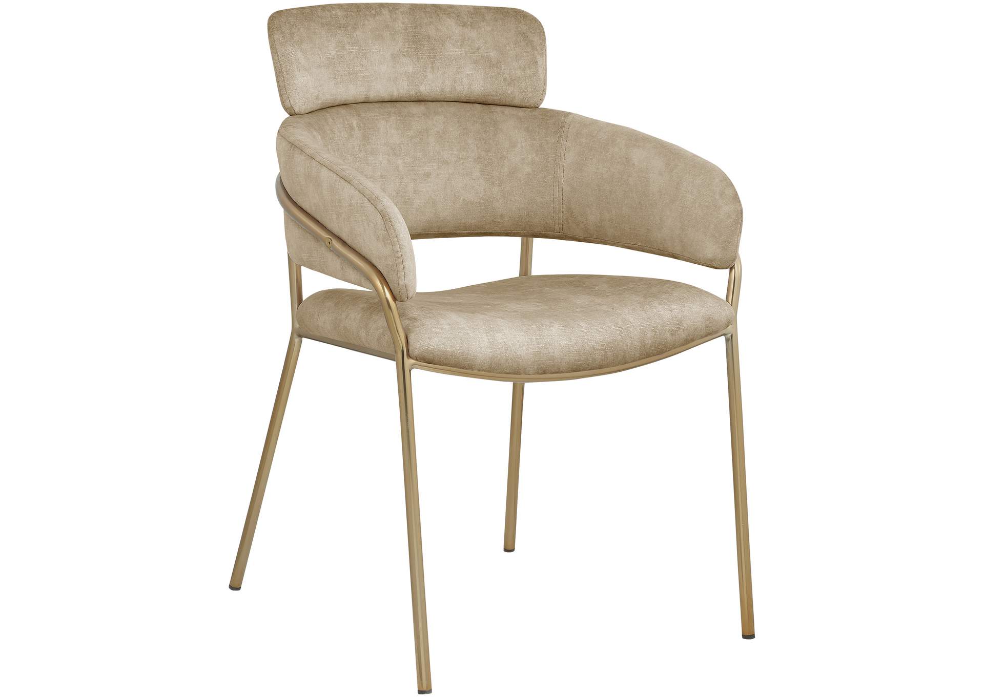 Yara Beige Velvet Dining Chair Set of 2,Meridian Furniture